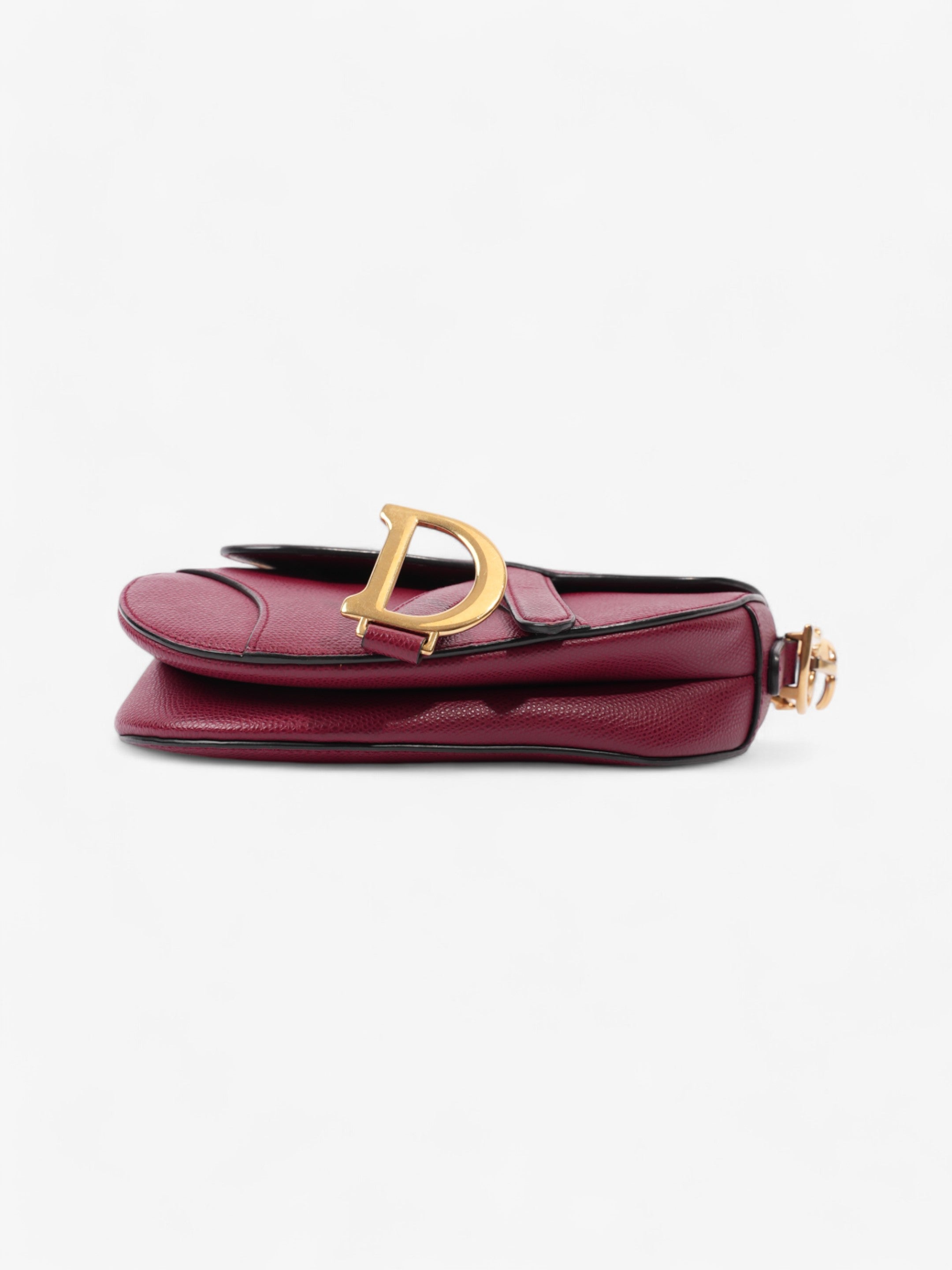 Christian Dior Mini saddle bag Bordeaux Red Calfskin Leather Mini