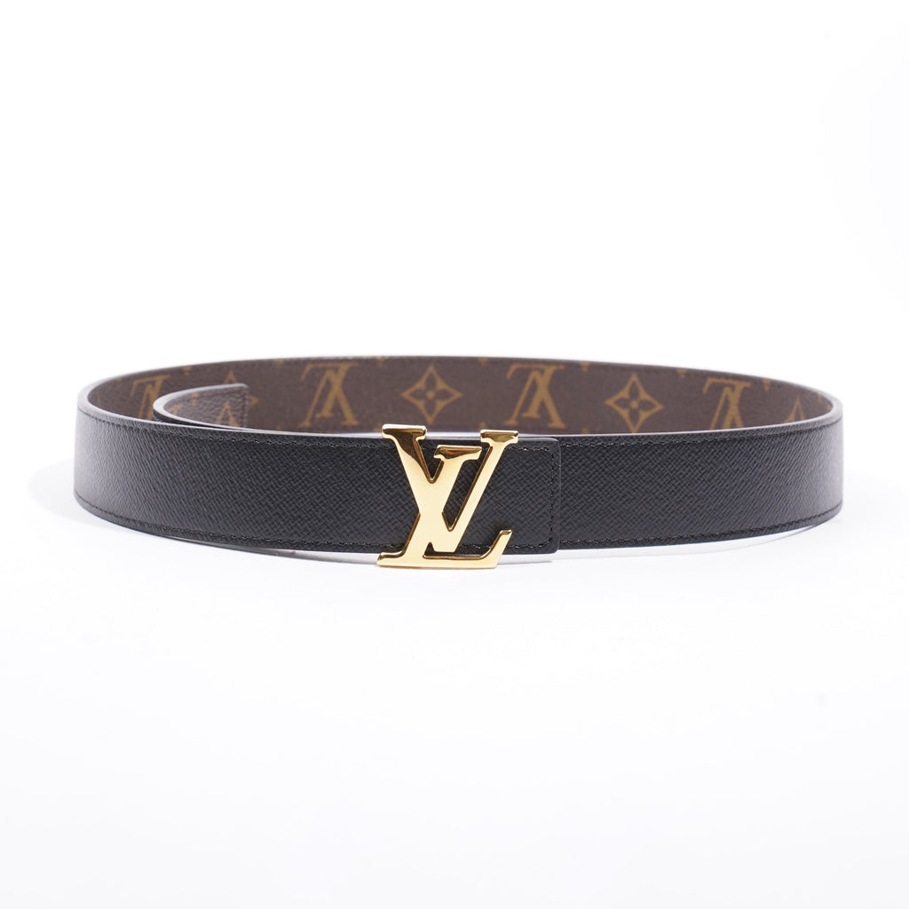 Louis Vuitton LV Initials Reversible Belt Monogram / Black Coated Canvas 80cm 32"