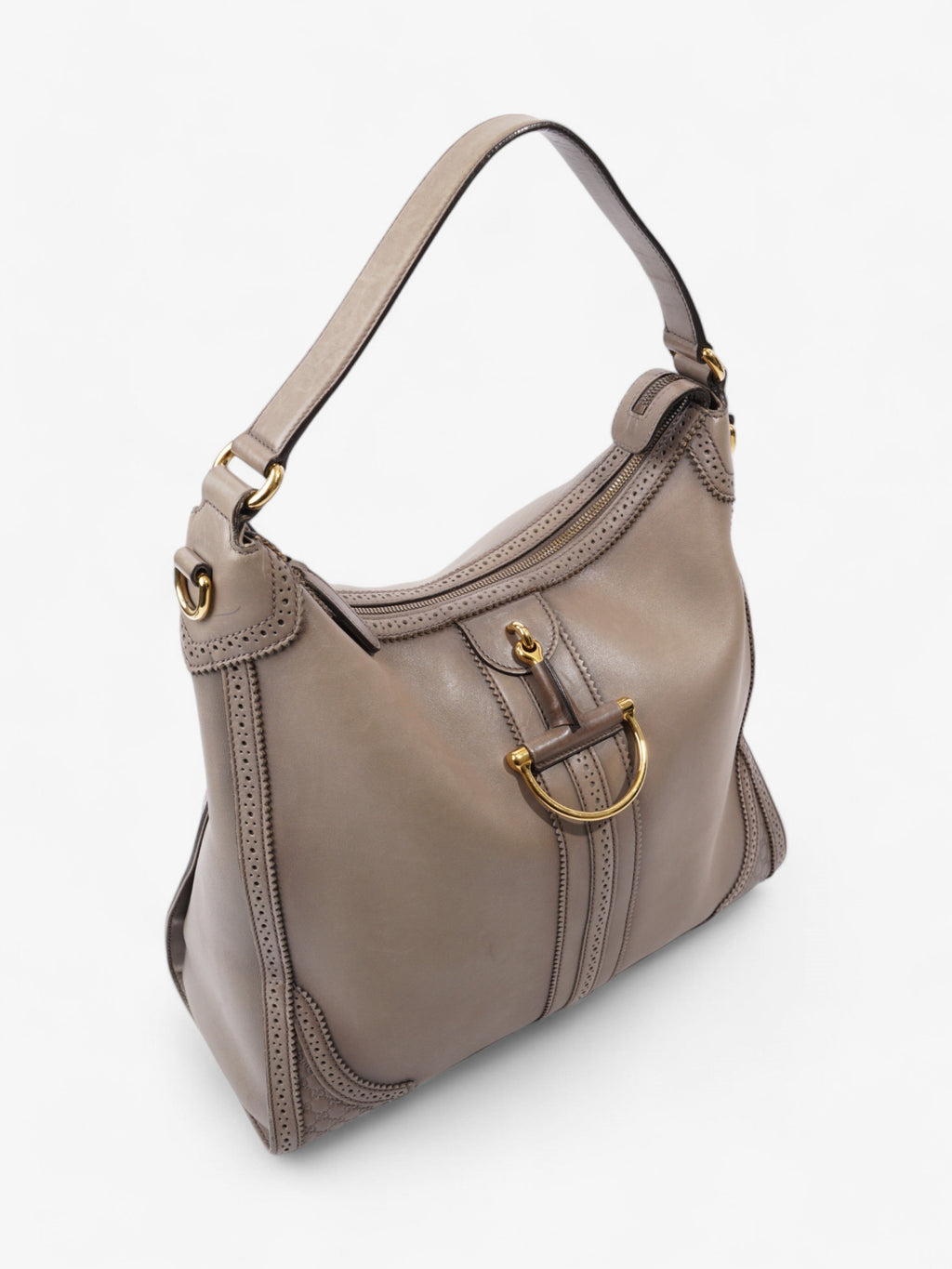 Gucci Hobo Bag Stone Grey Leather