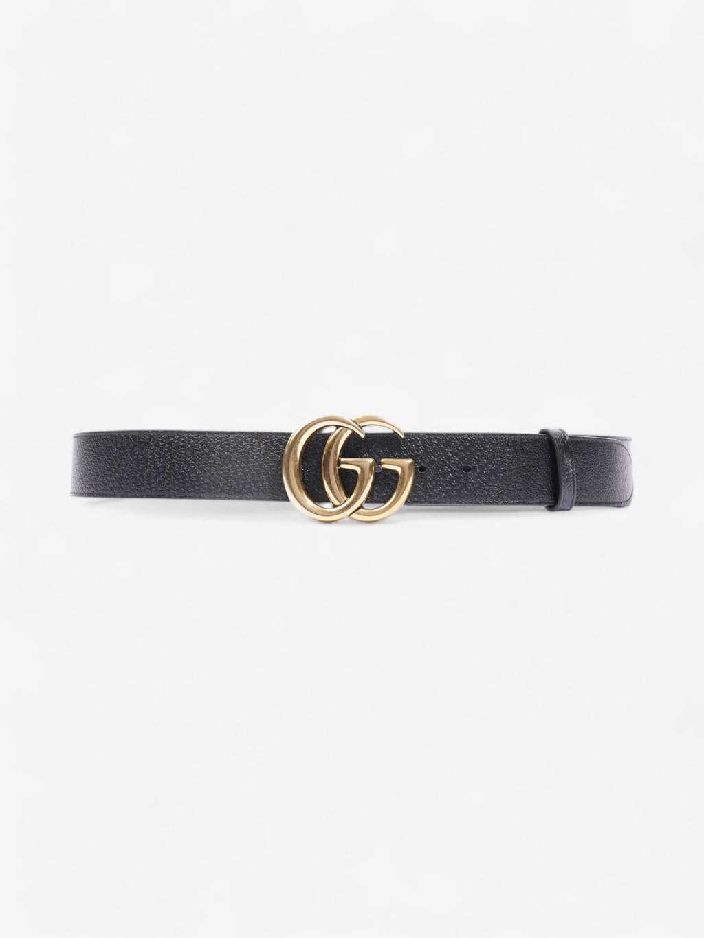 Gucci GG Marmont Belt Black / Gold Leather 100cm 40"