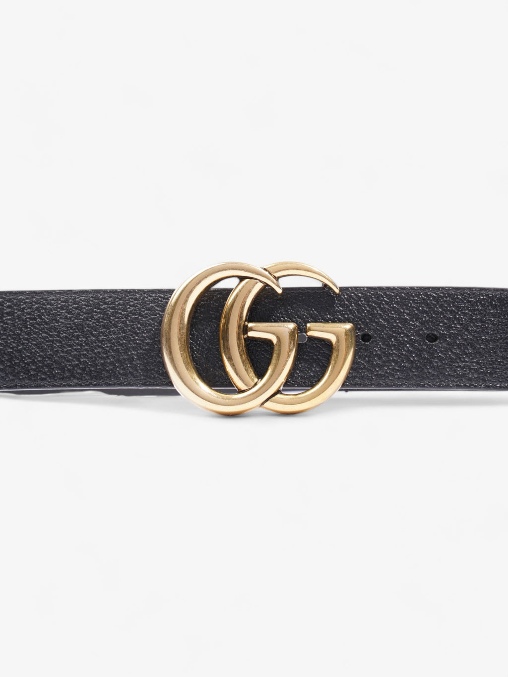 Gucci GG Marmont Belt Black / Gold Leather 100cm 40"