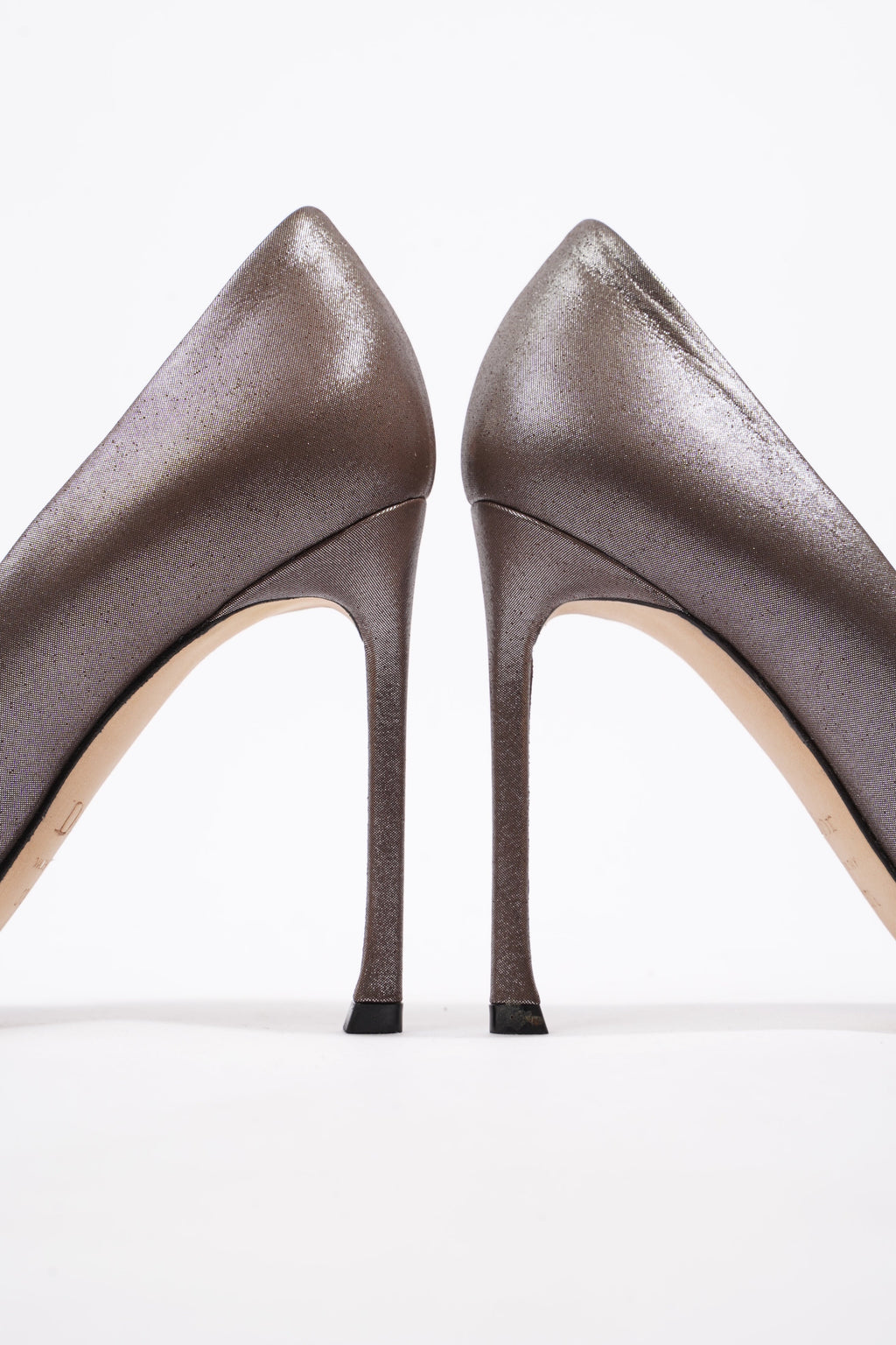 Christian Dior Bronze Heels 100 Bronze Canvas EU 37.5 UK 4.5
