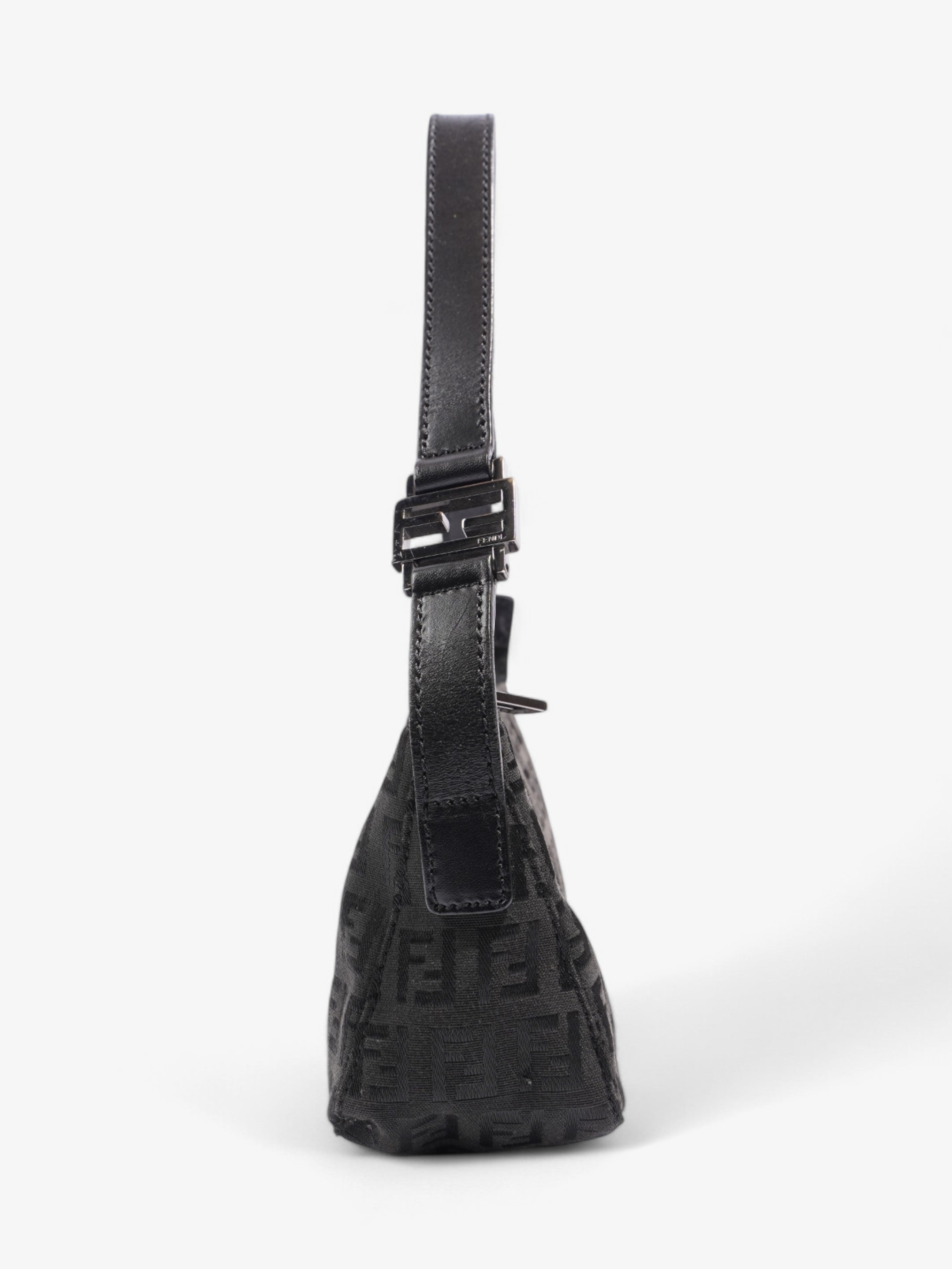 Fendi Shoulder Bag Black Canvas