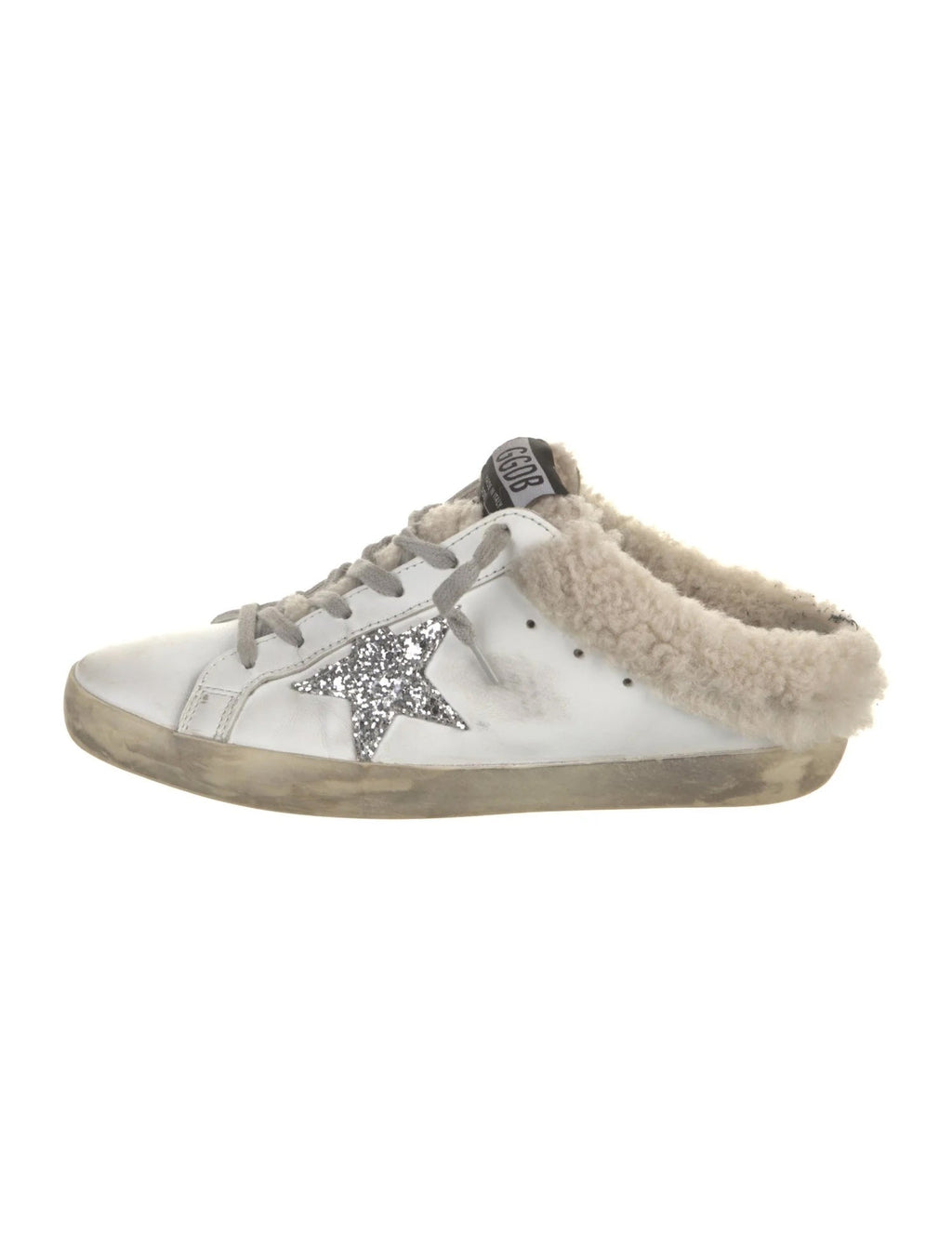 GOLDEN GOOSE SUPER STAR SHEARLING MULE SNEAKERS