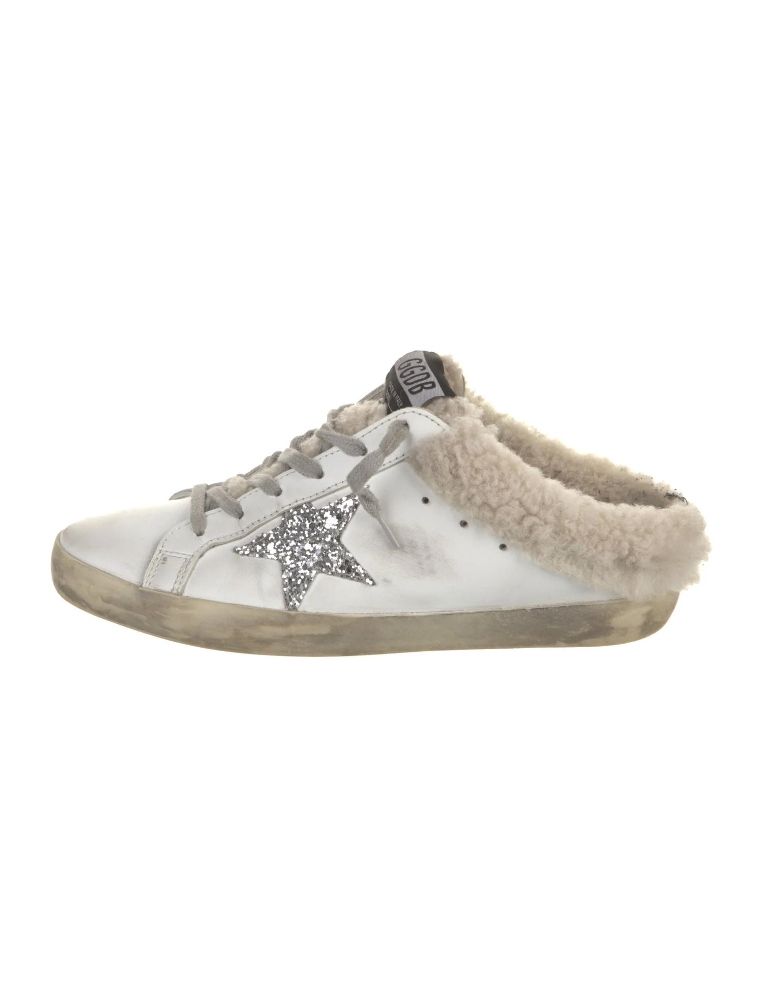 GOLDEN GOOSE SUPER STAR SHEARLING MULE SNEAKERS
