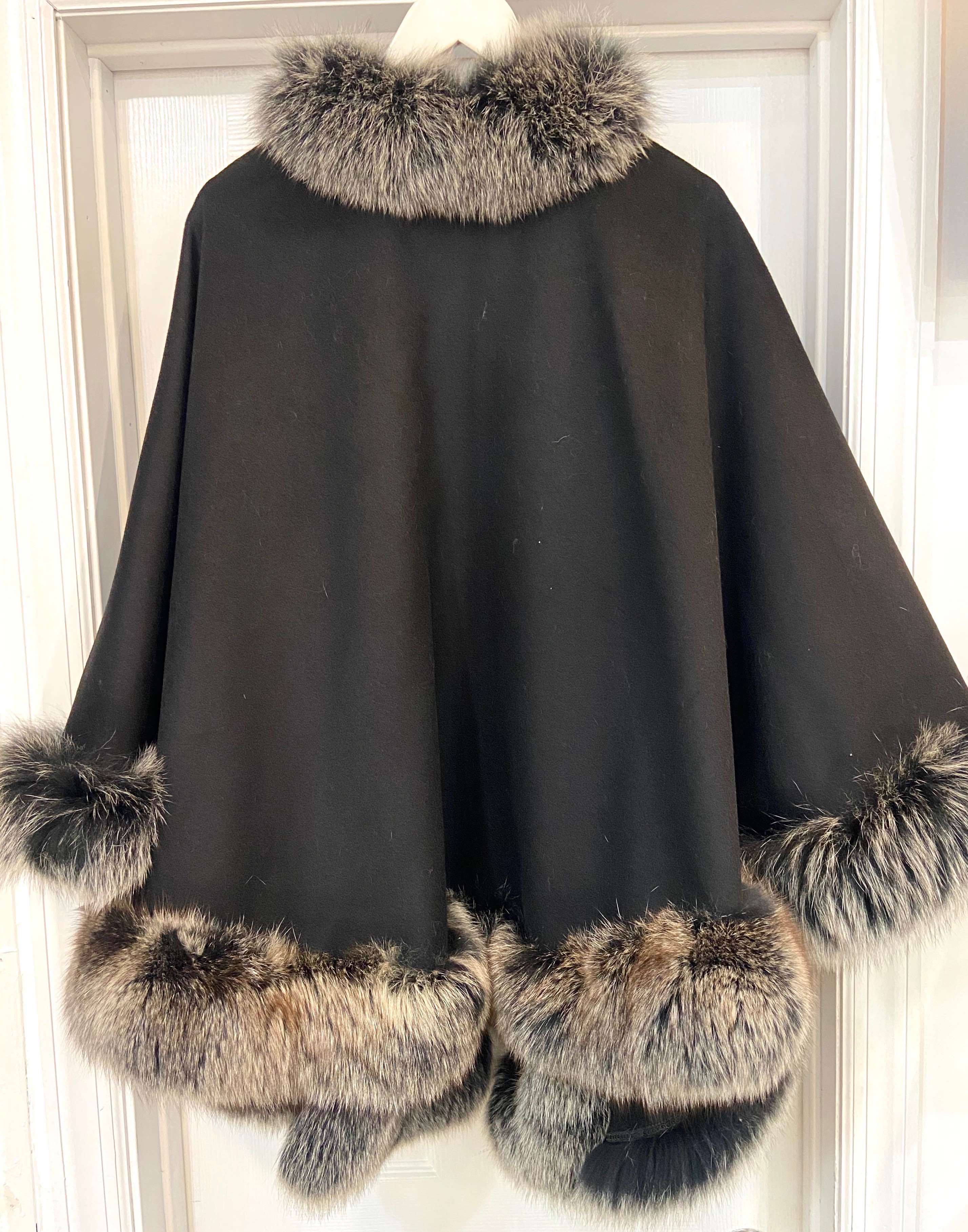 GORSKI WOOL & FOX TRIM CAPELET