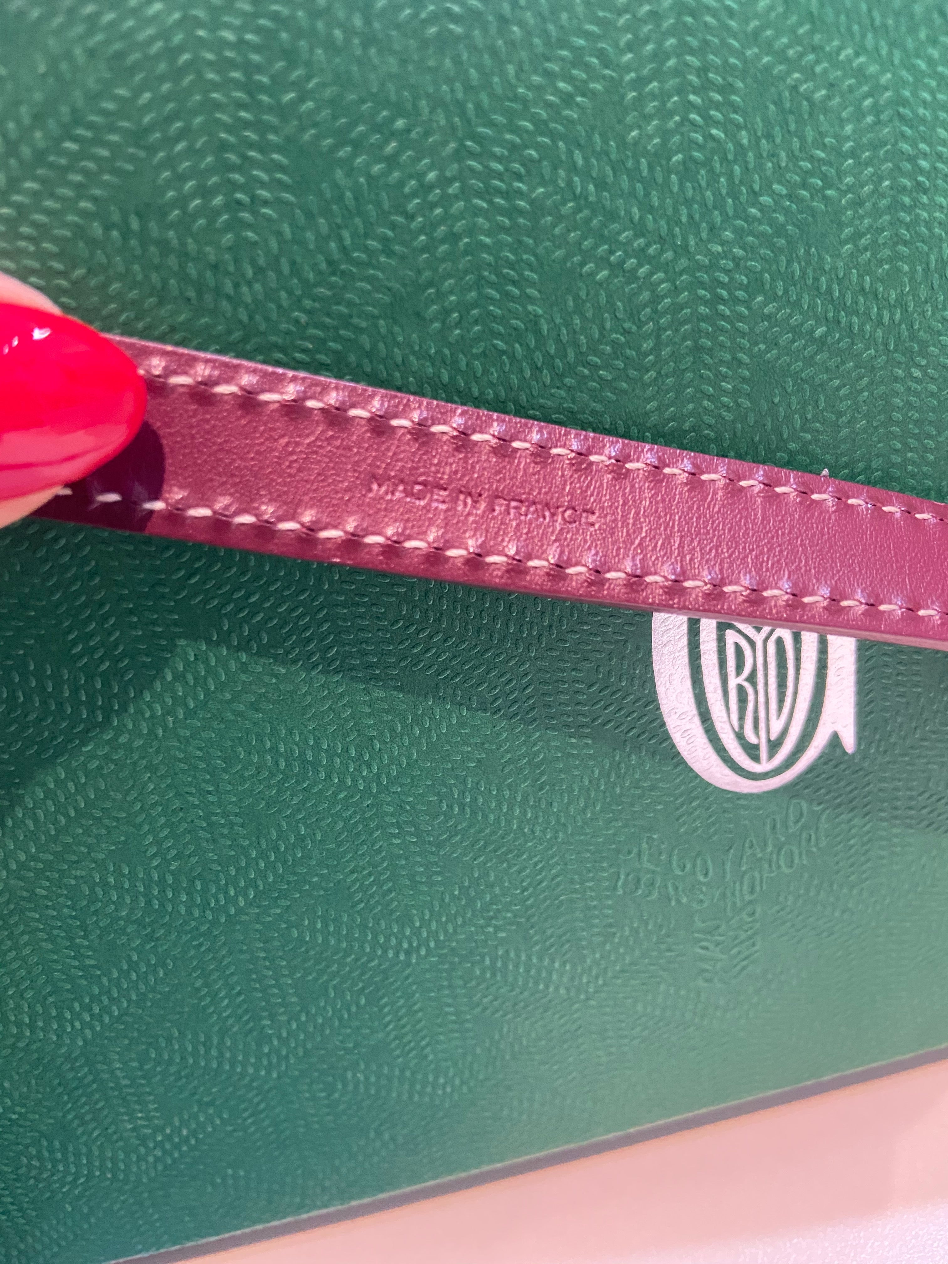 GOYARD GOYARDINE MONTE CARLO BOISE PM CLUTCH WITH SHOULDER STRAP