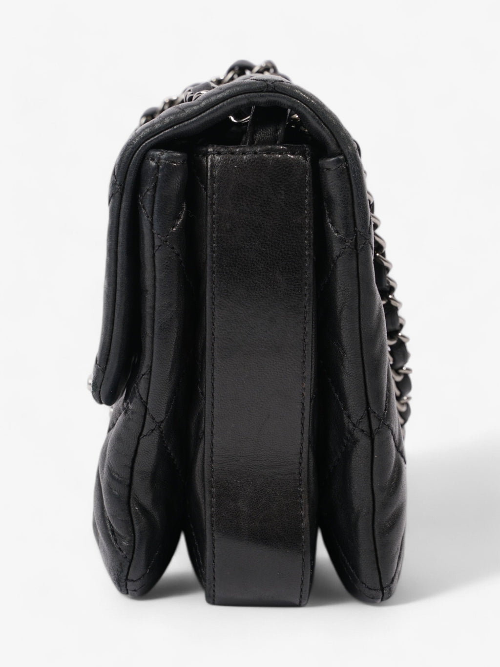 Chanel Classic Square Flap Black Lambskin Leather Mini