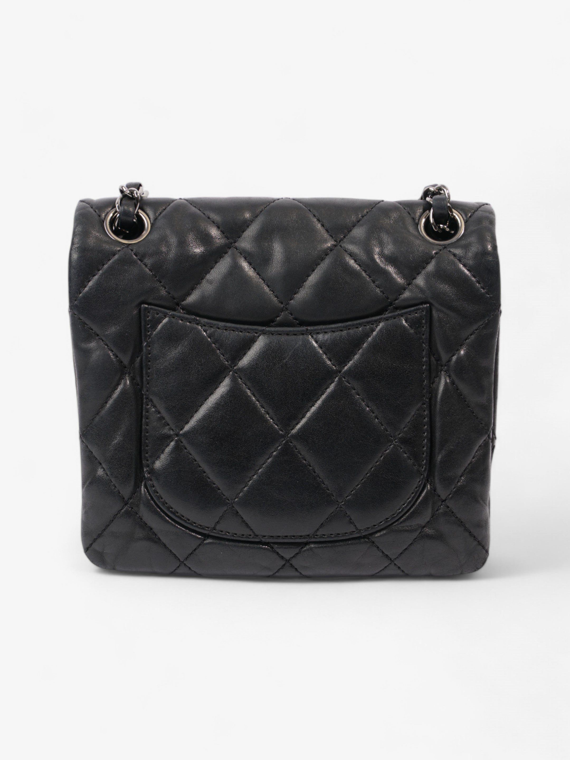 Chanel Classic Square Flap Black Lambskin Leather Mini