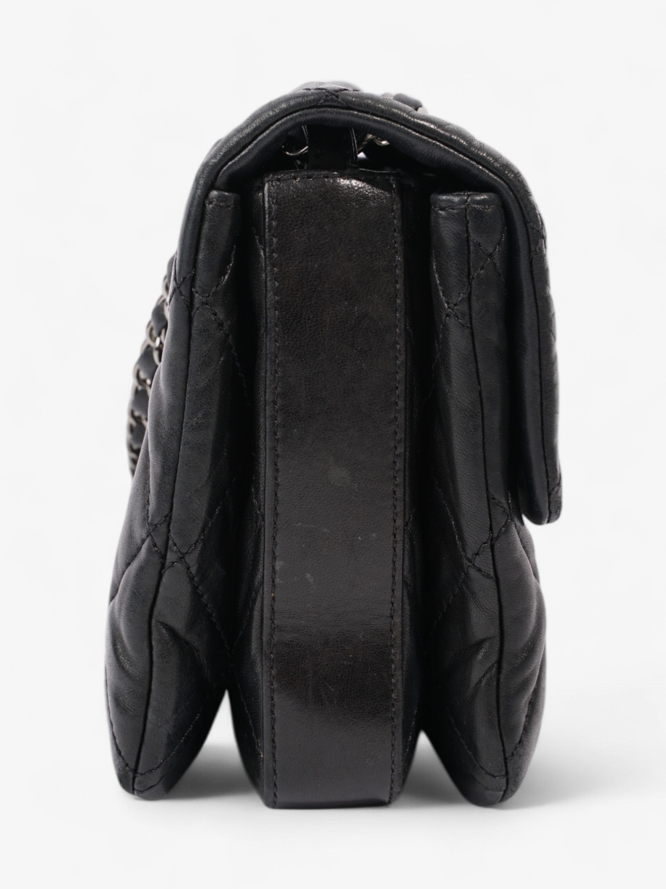 Chanel Classic Square Flap Black Lambskin Leather Mini