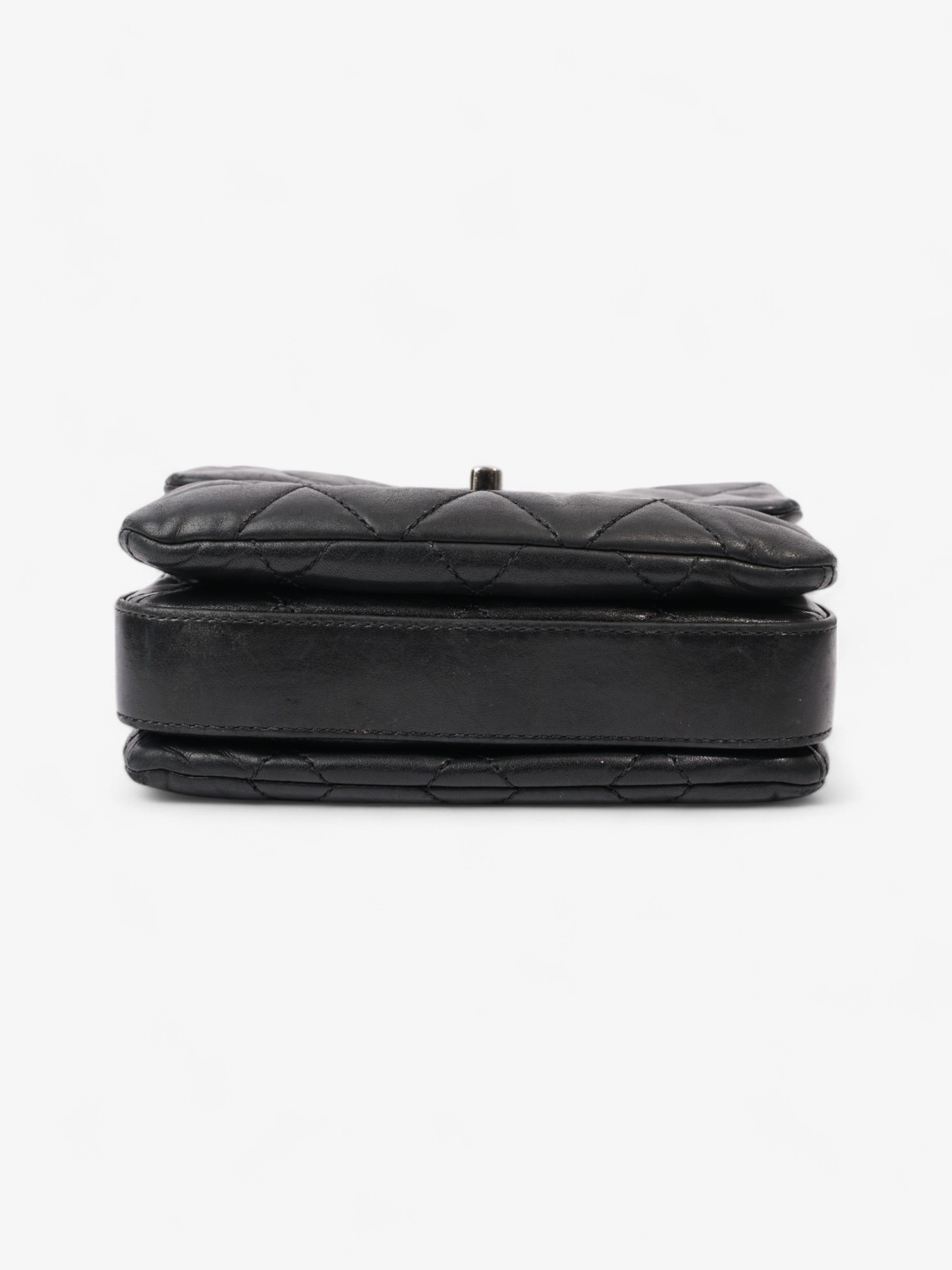 Chanel Classic Square Flap Black Lambskin Leather Mini