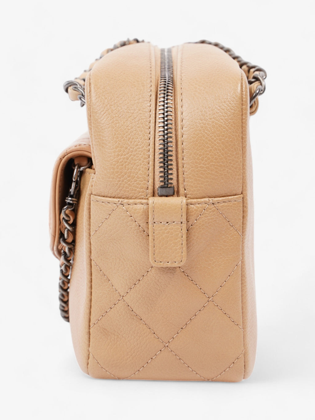 Chanel Coco Break Camera Bag Beige Caviar Leather
