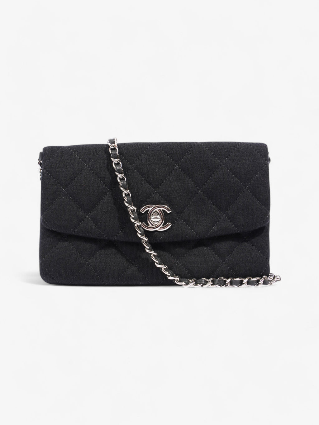 Chanel CC Flap Bag Black Cotton Mini