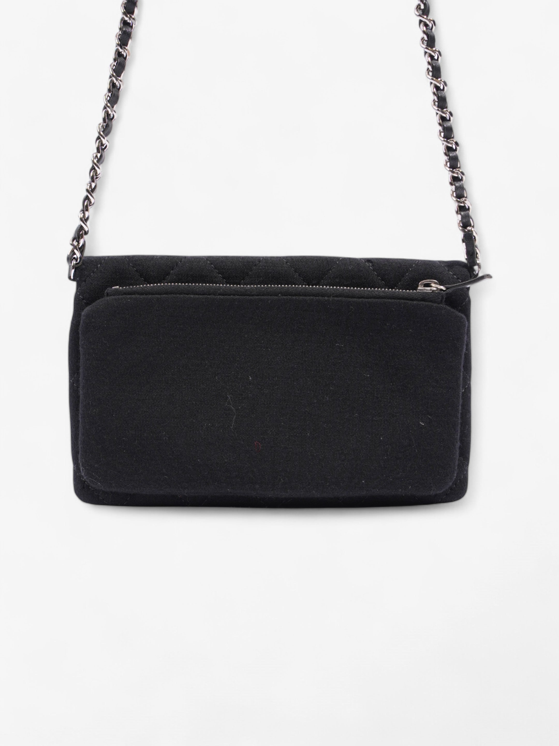 Chanel CC Flap Bag Black Cotton Mini