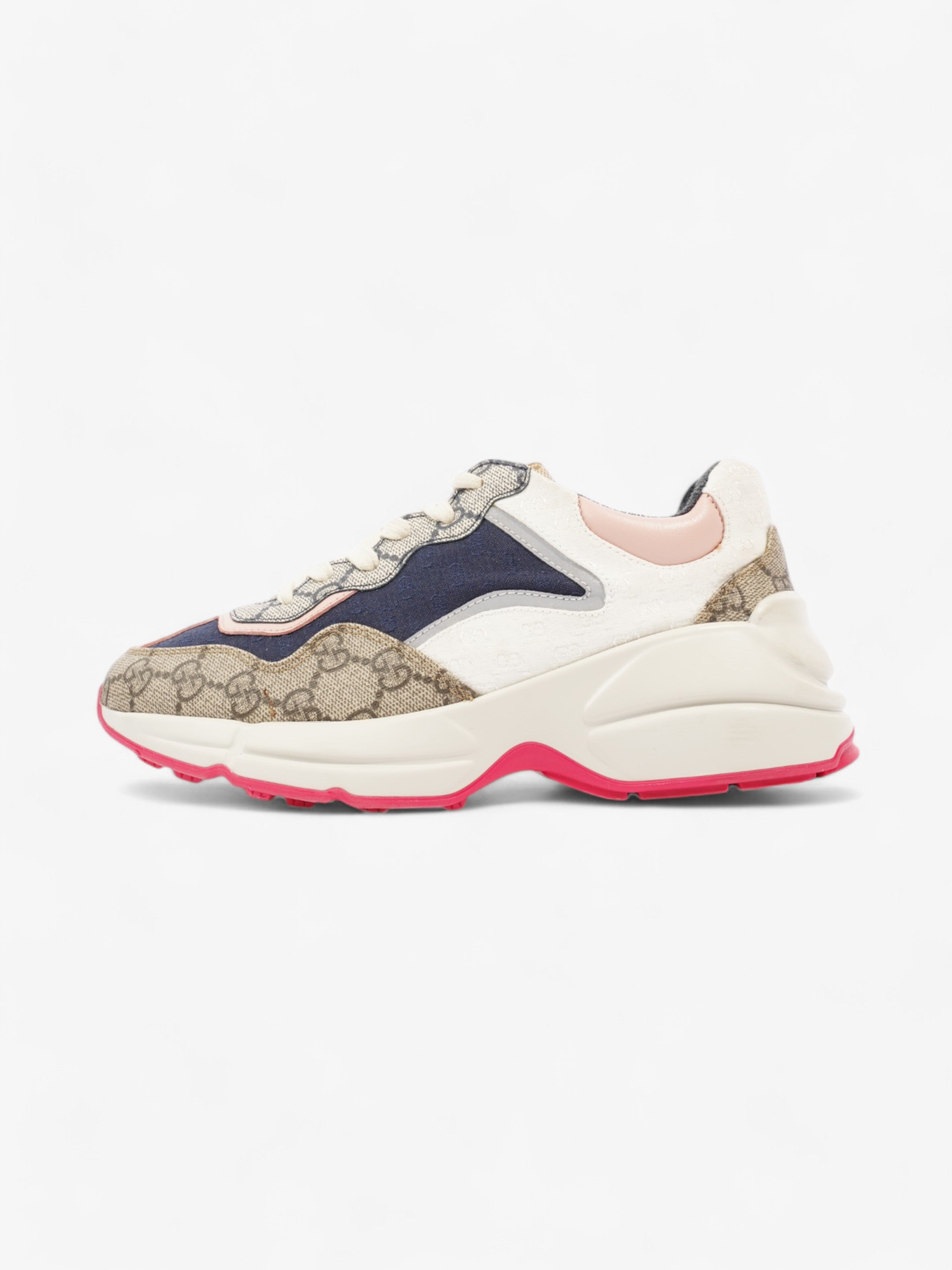 Gucci Rhyton Navy / Beige  / White Canvas EU 36 UK 3