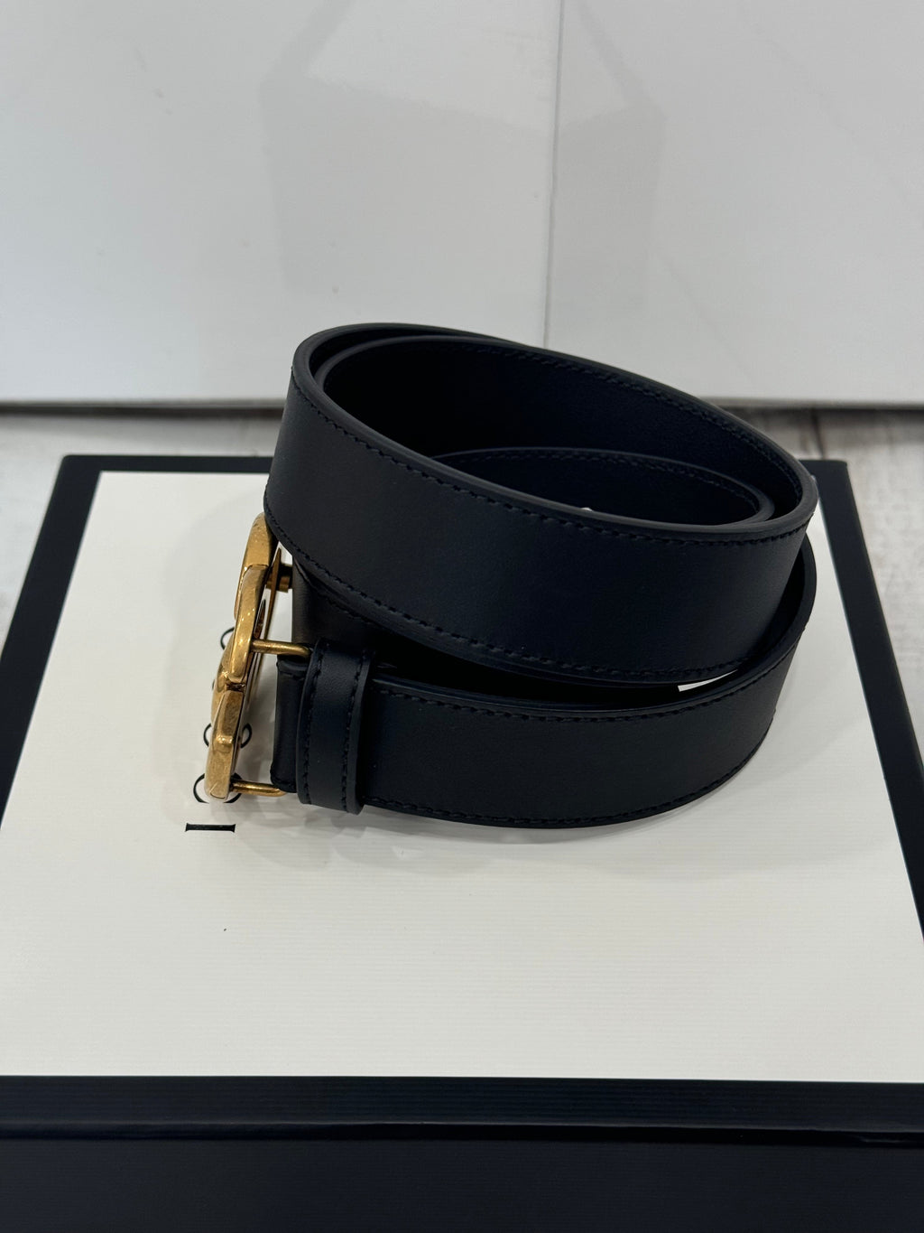 GUCCI GG MARMONT CALFSKIN LEATHER BELT