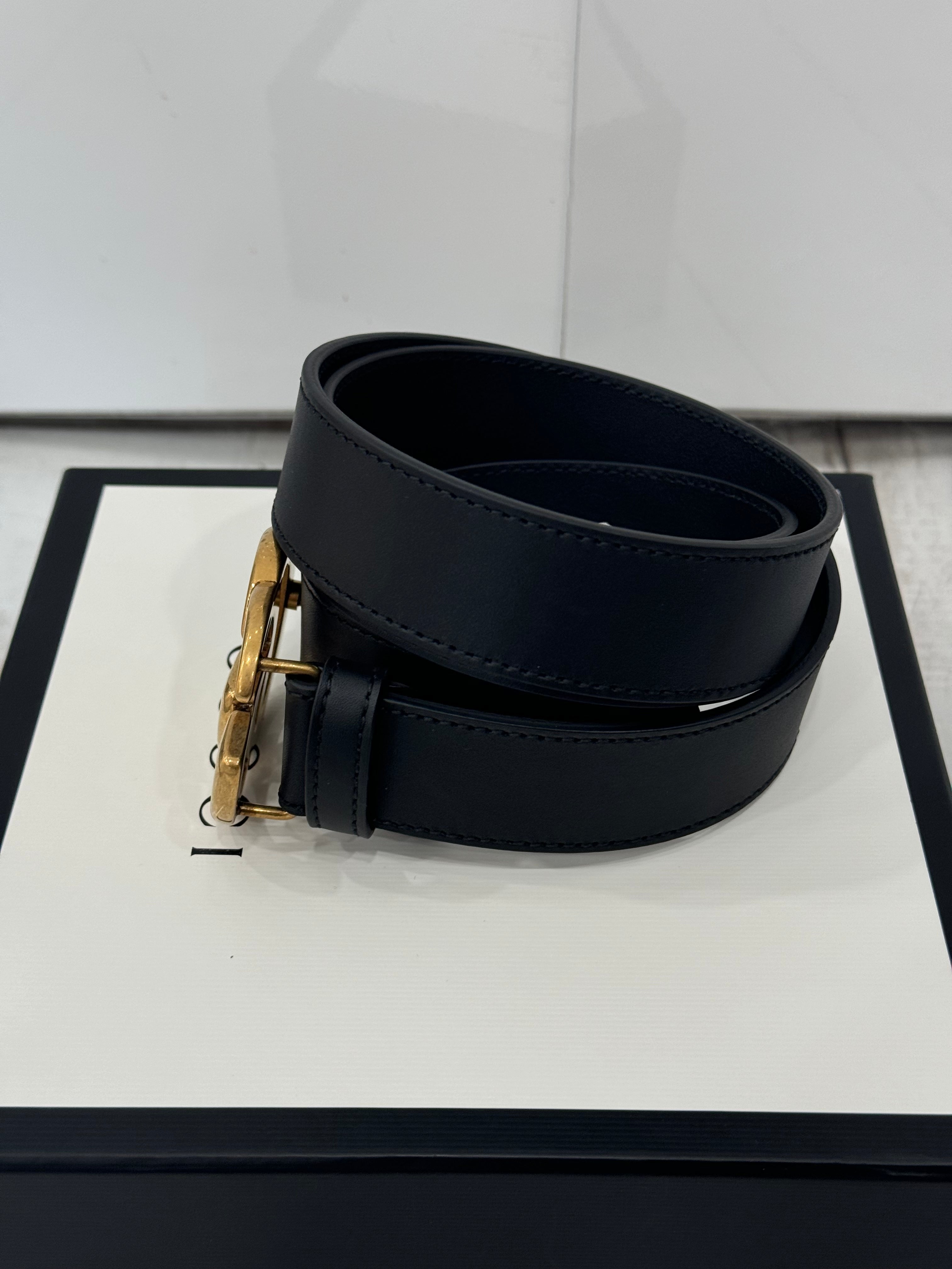 GUCCI GG MARMONT CALFSKIN LEATHER BELT
