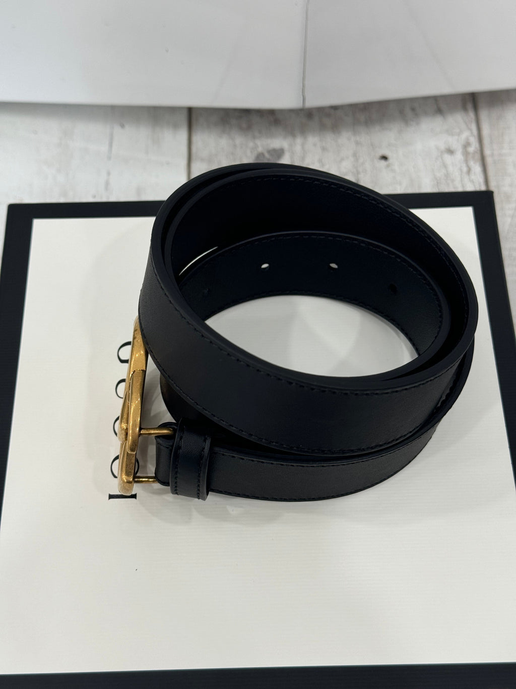 GUCCI GG MARMONT CALFSKIN LEATHER BELT