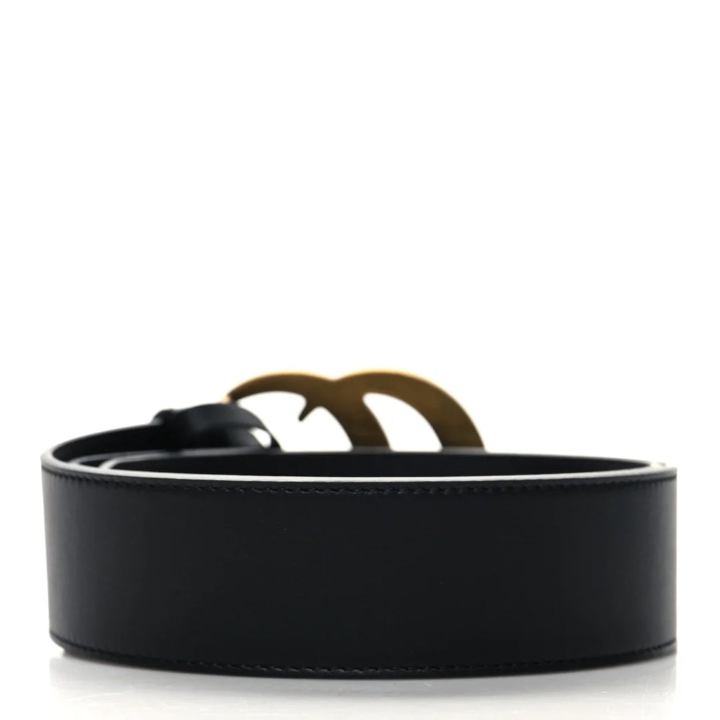 GUCCI GG MARMONT DOUBLE G CALFSKIN LEATHER BELT