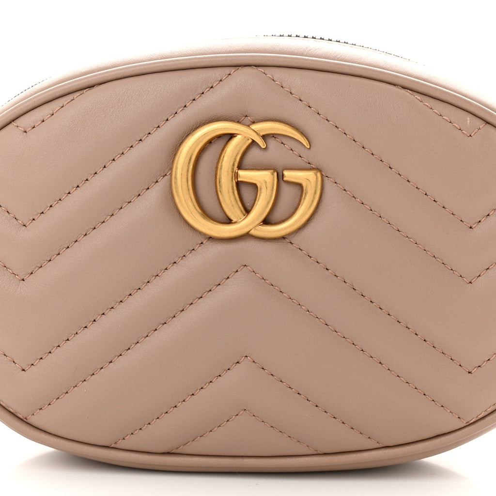 GUCCI CALFSKIN GG MARMONT MATELASSE BELT BAG