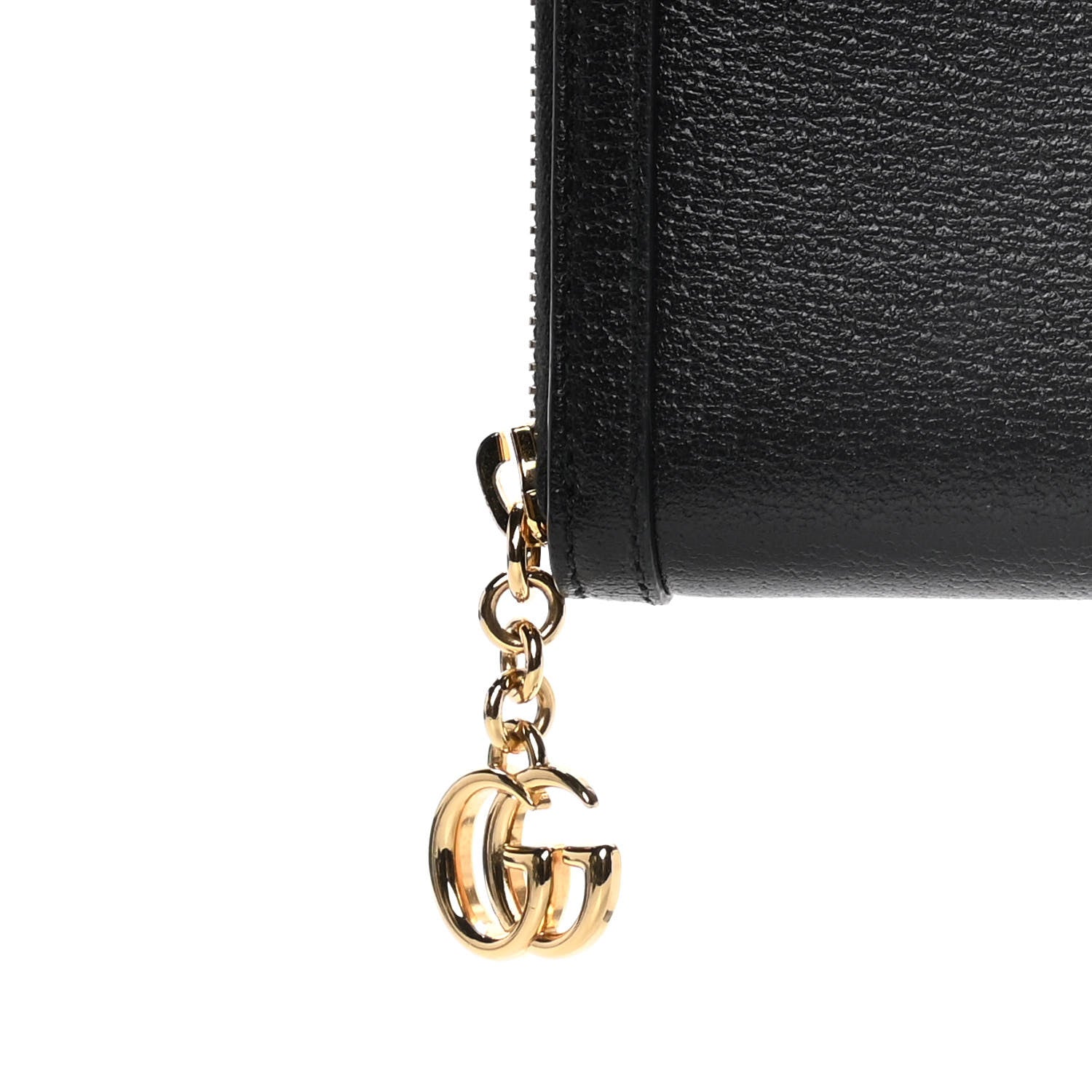 GUCCI CALFSKIN LEATHER OPHIDIA WEB ZIP AROUND WALLET