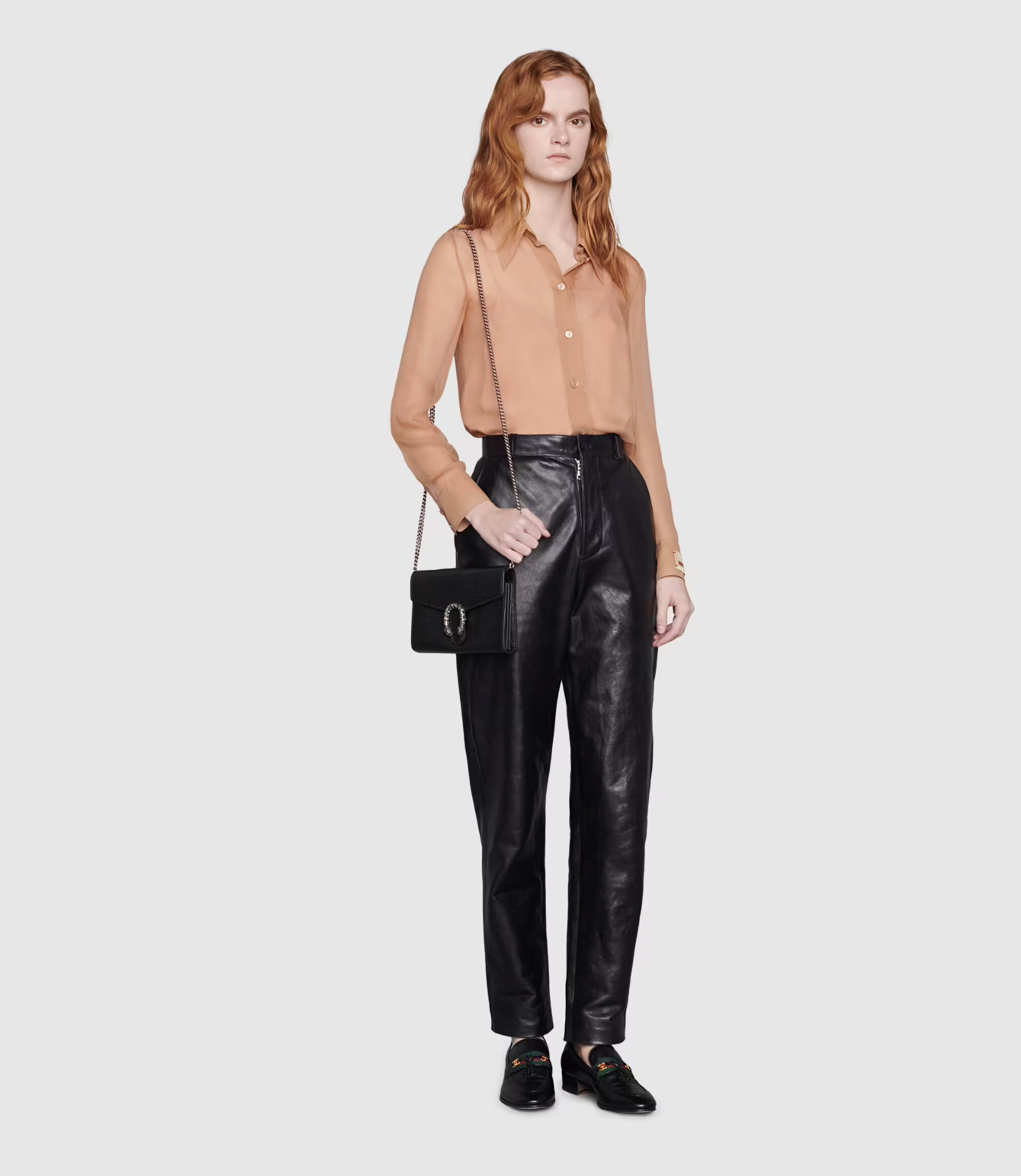 GUCCI DIONYSUS LEATHER MINI CHAIN BAG