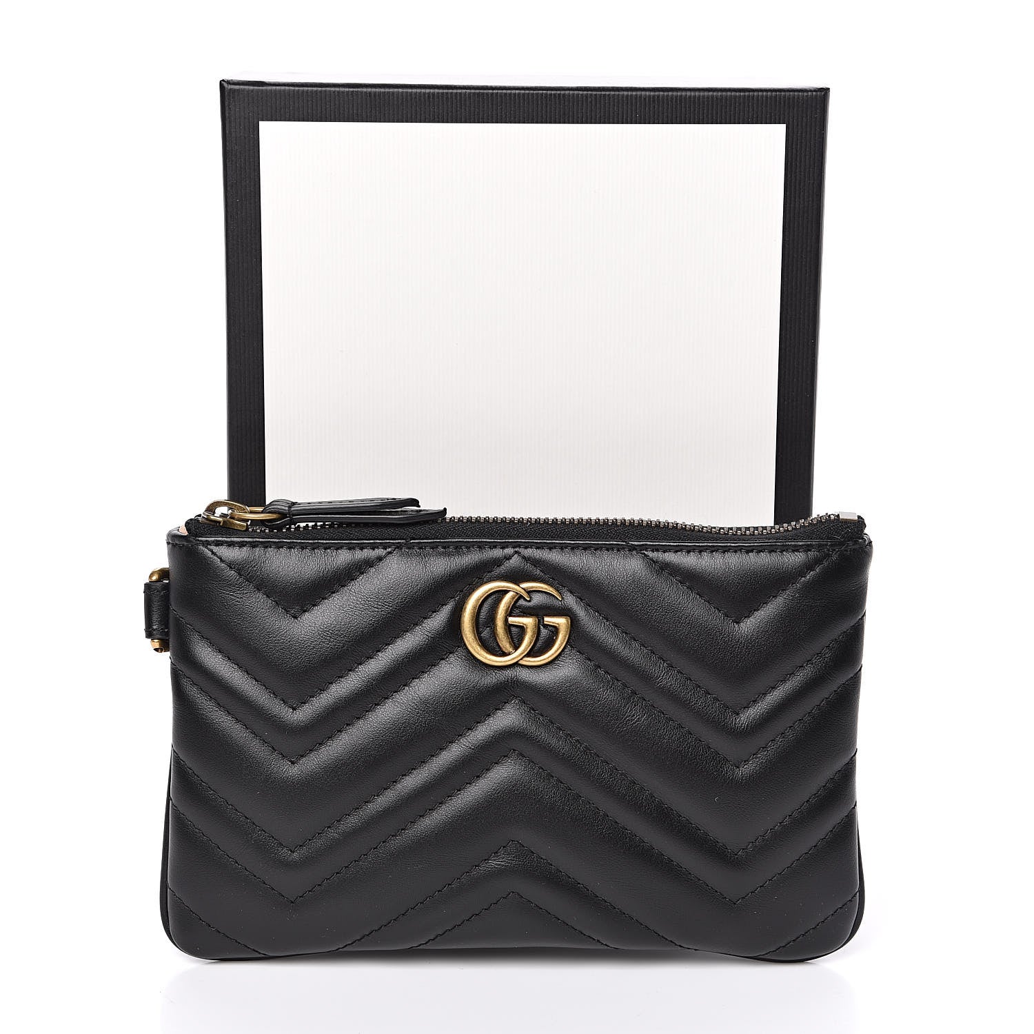GUCCI GG MARMONT CALFSKIN LEATHER SMALL WEISTLET