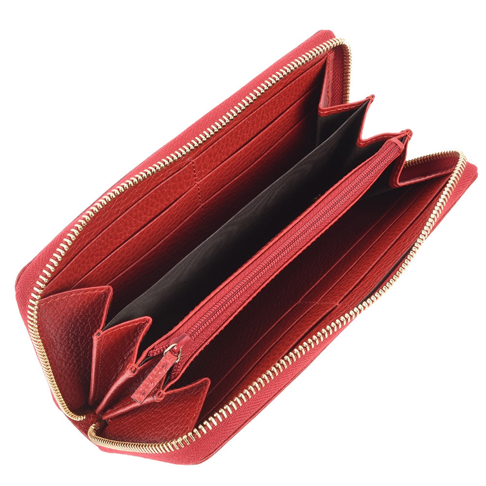 GUCCI GG MARMONT LEATHER ZIP AROUND WALLET