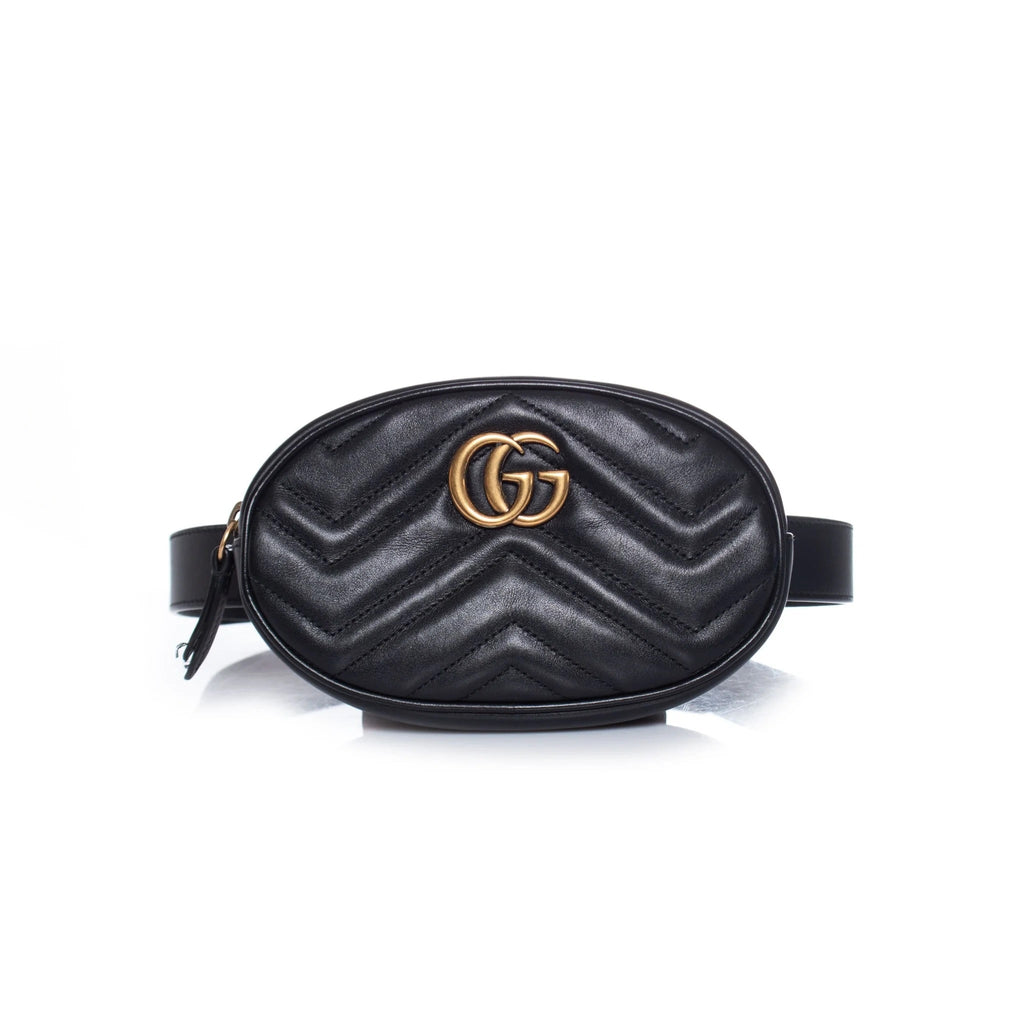 GUCCI GG MARMONT MATELASSE CALFSKIN LEATHER BELT BAG