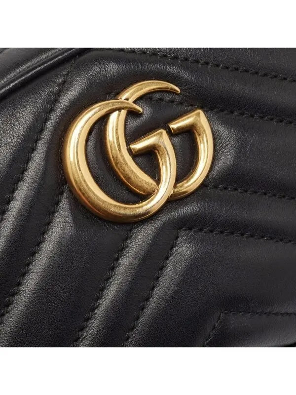 GUCCI GG MARMONT MATELASSE CALFSKIN LEATHER BELT BAG