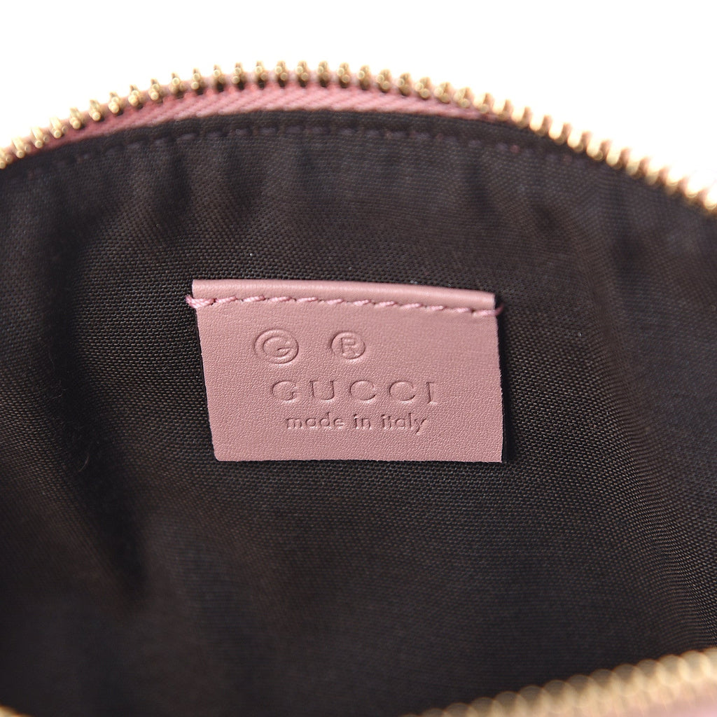 GUCCI GG MICROGUCCISSIMA LEATHER COSMETIC POUCH