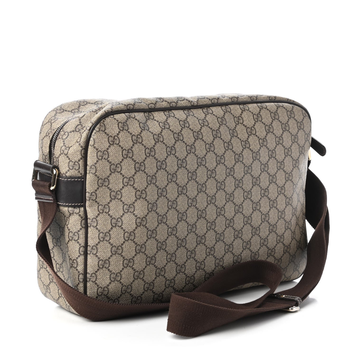 GUCCI GG PLUS MONOGRAM COATED CANVAS MESSENGER BAG