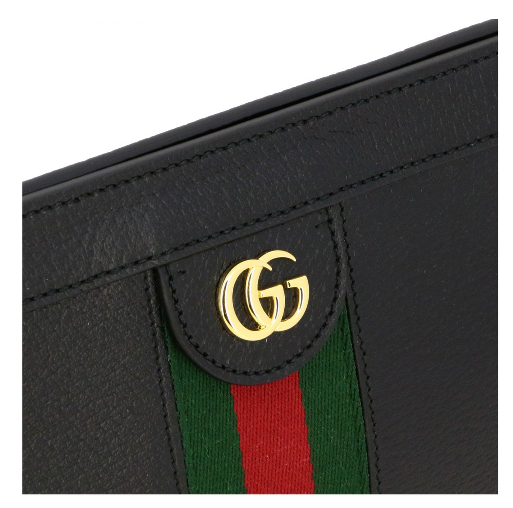 GUCCI GG OPHIDIA SMALL LEATHER CHAIN BAG