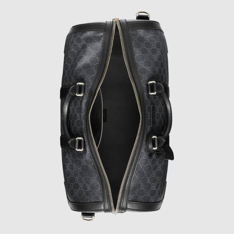 GUCCI GG LOGO COATED CAVAS DUFFLE BAG