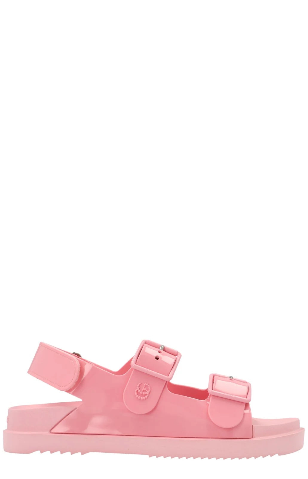 GUCCI GG ISLA LOGO EMBOSSED RUBBER SANDALS