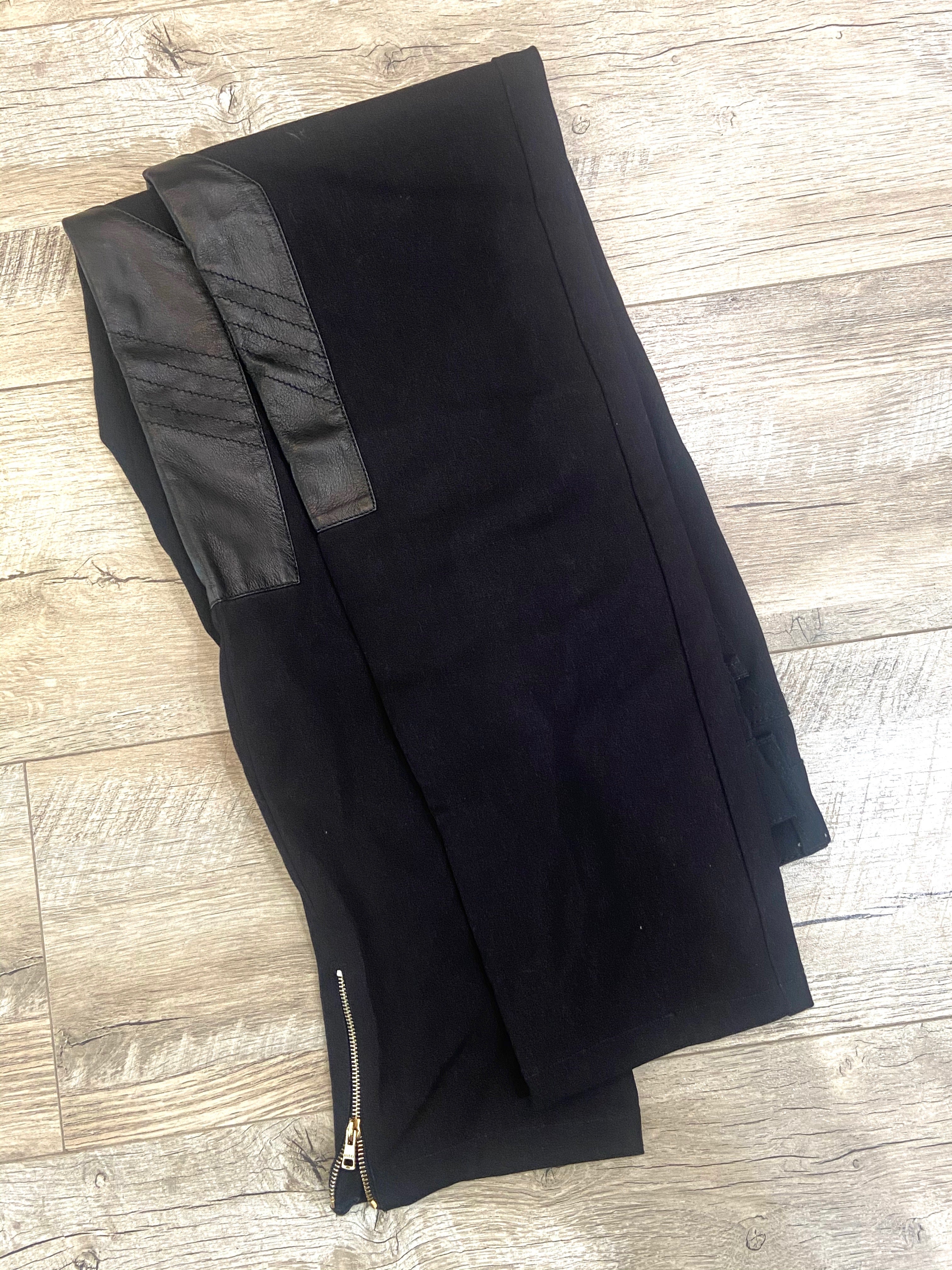 GUCCI LEATHER EMBELLISHED SKINNY JEANS