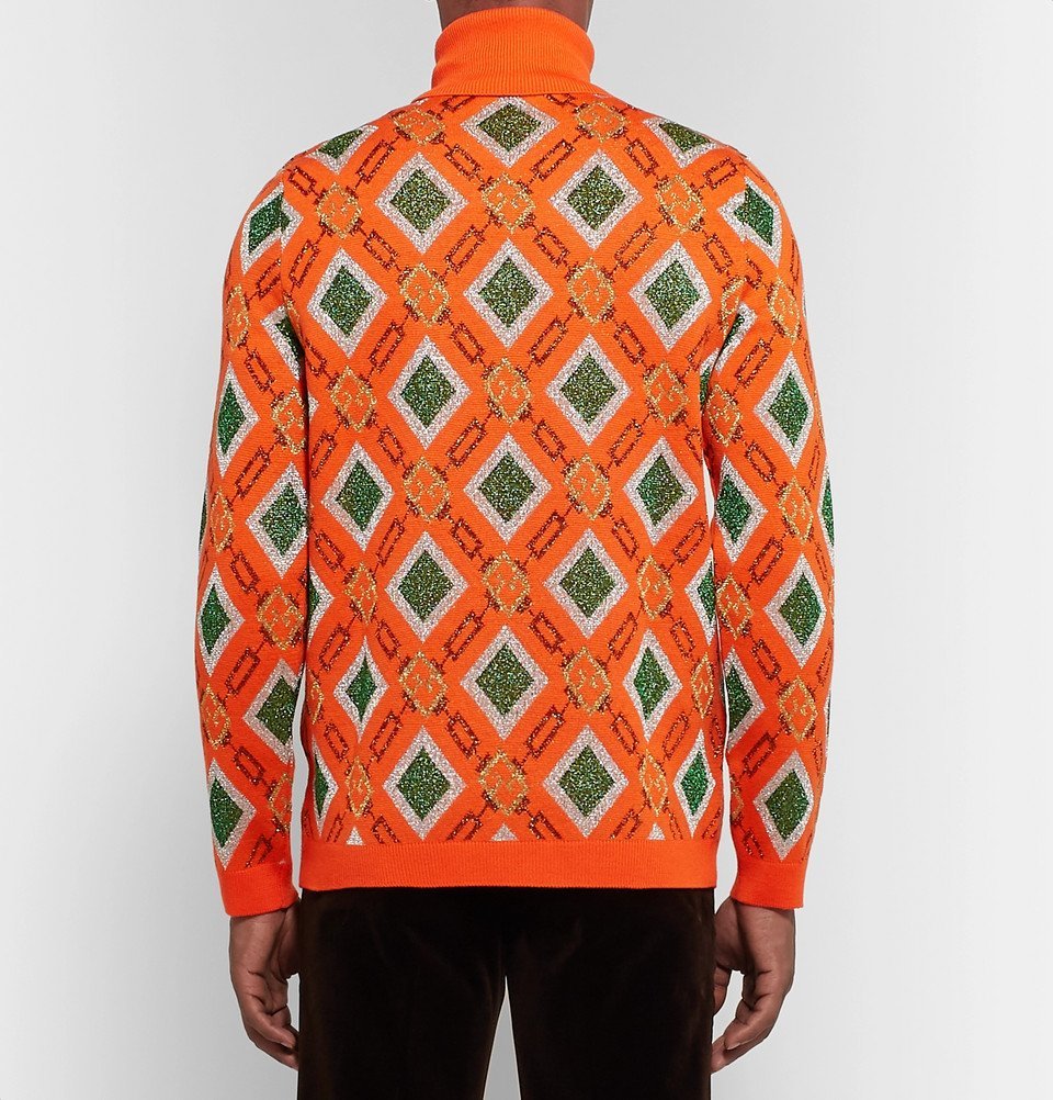 GUCCI MEN'S WOOL BLEND ROLLNECK SWEATER
