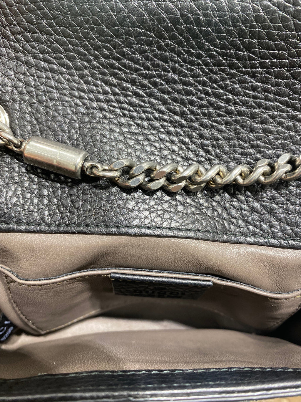 GUCCI MISS BAMBOO STUDDED LEATHER SHOULDER BAG
