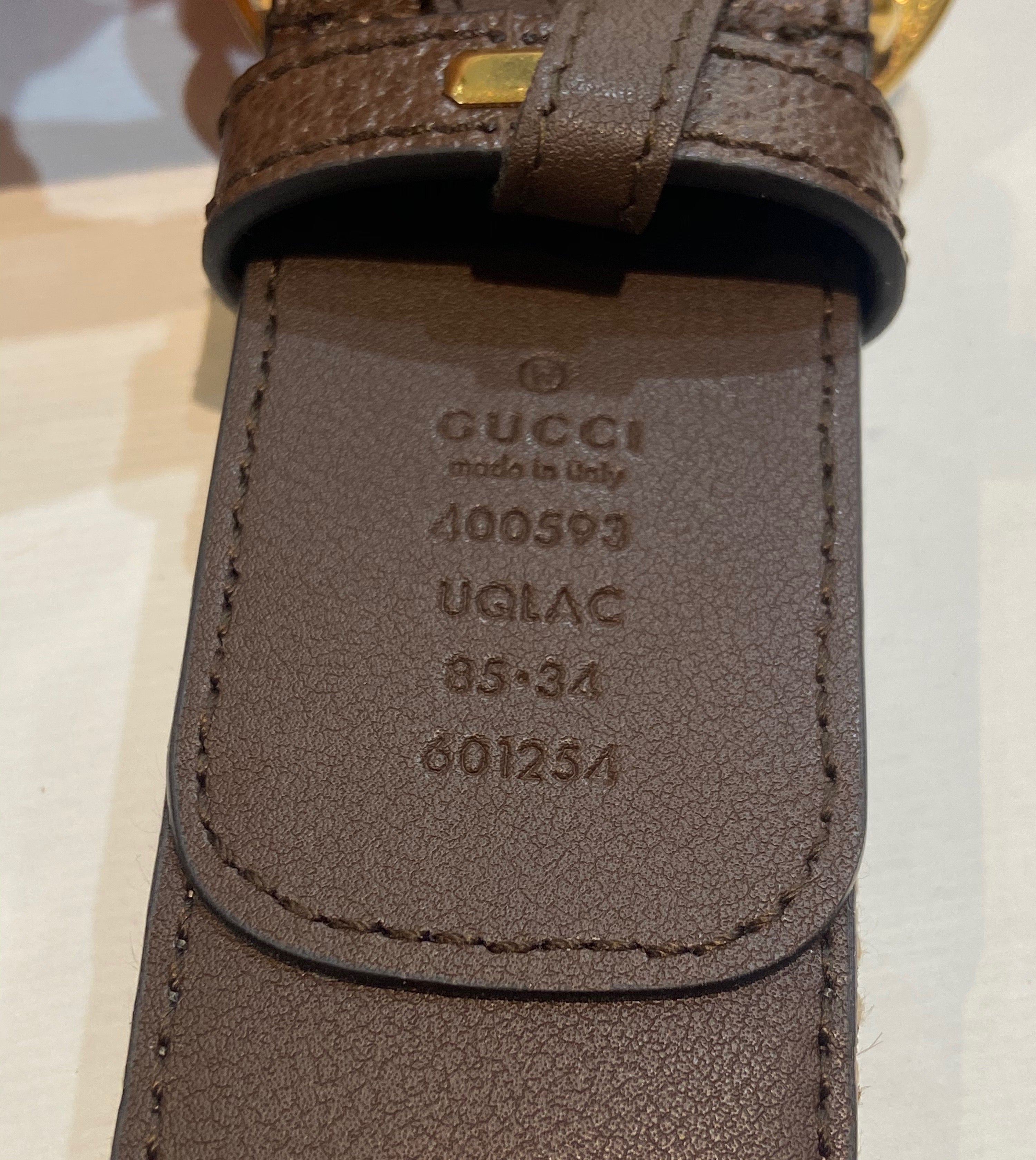GUCCI GG MARMONT JUMBO GG MONOGRAM 40MM CALFSKIN BELT