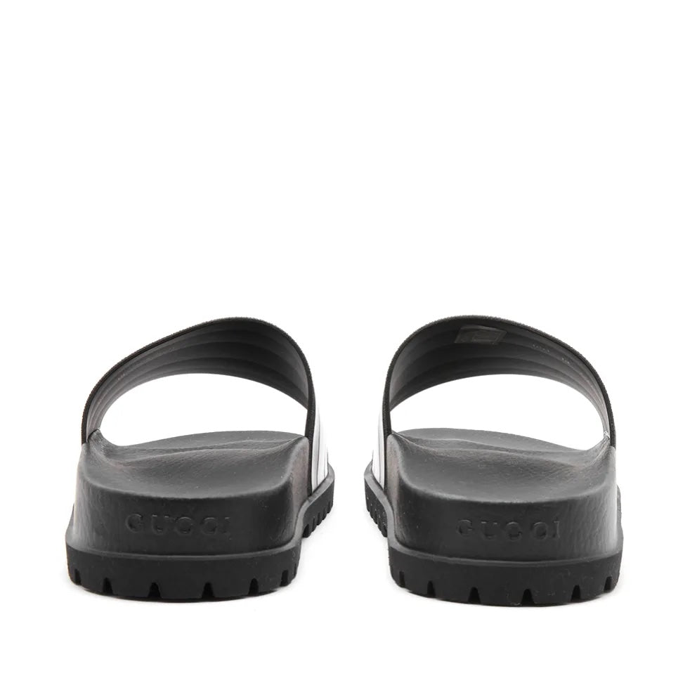 GUCCI PURSUIT TREK WEB RUBBER SLIDES