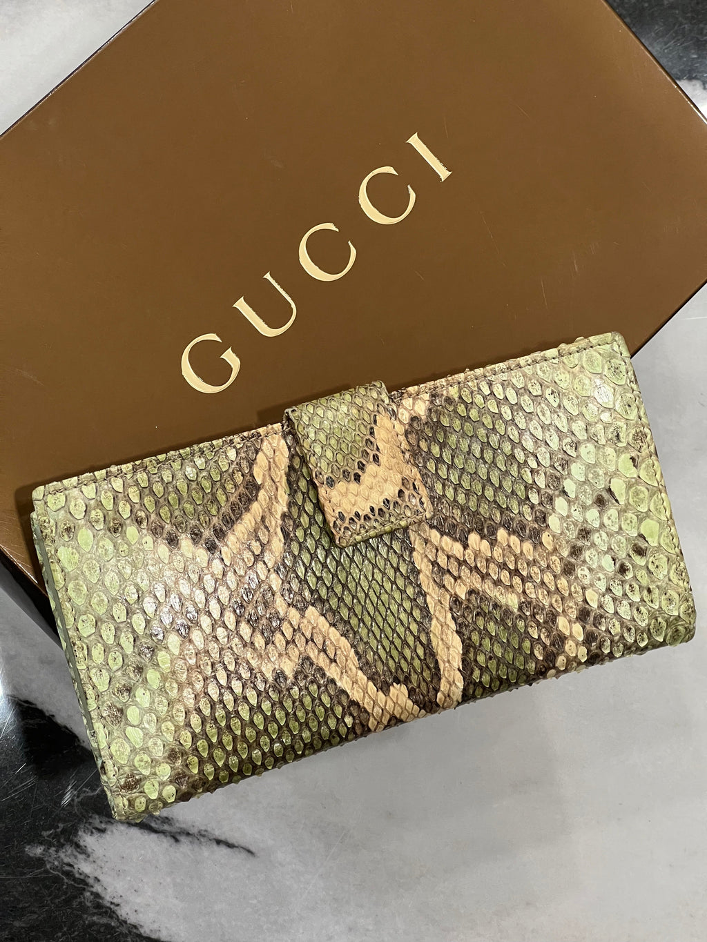 GUCCI PYTHON CONTINENTAL WALLET
