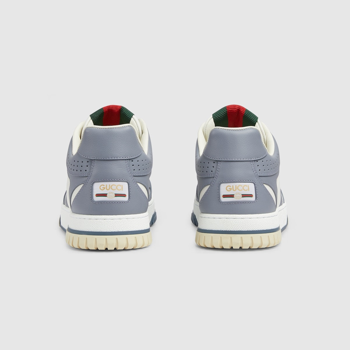 GUCCI RE-WEB MEN'S LEATHER SNEAKERS