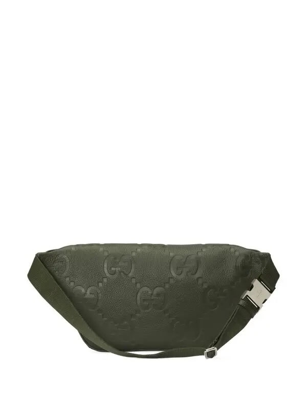 GUCCI JUMBO GG MONOGRAM EMBOSSED CALFSKIN BUM BAG