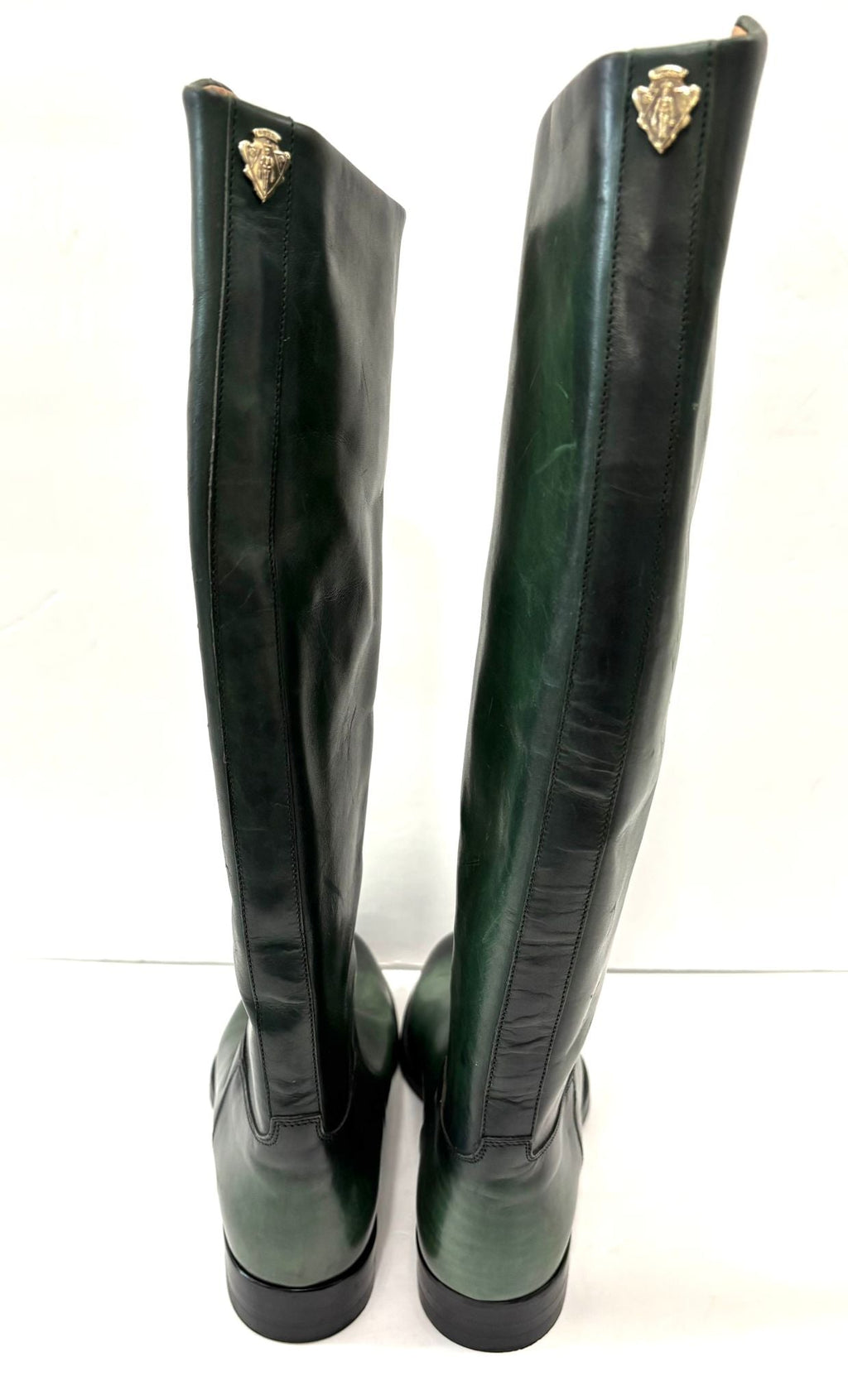 GUCCI BETIS GLAMOUR WEB RIDING BOOTS