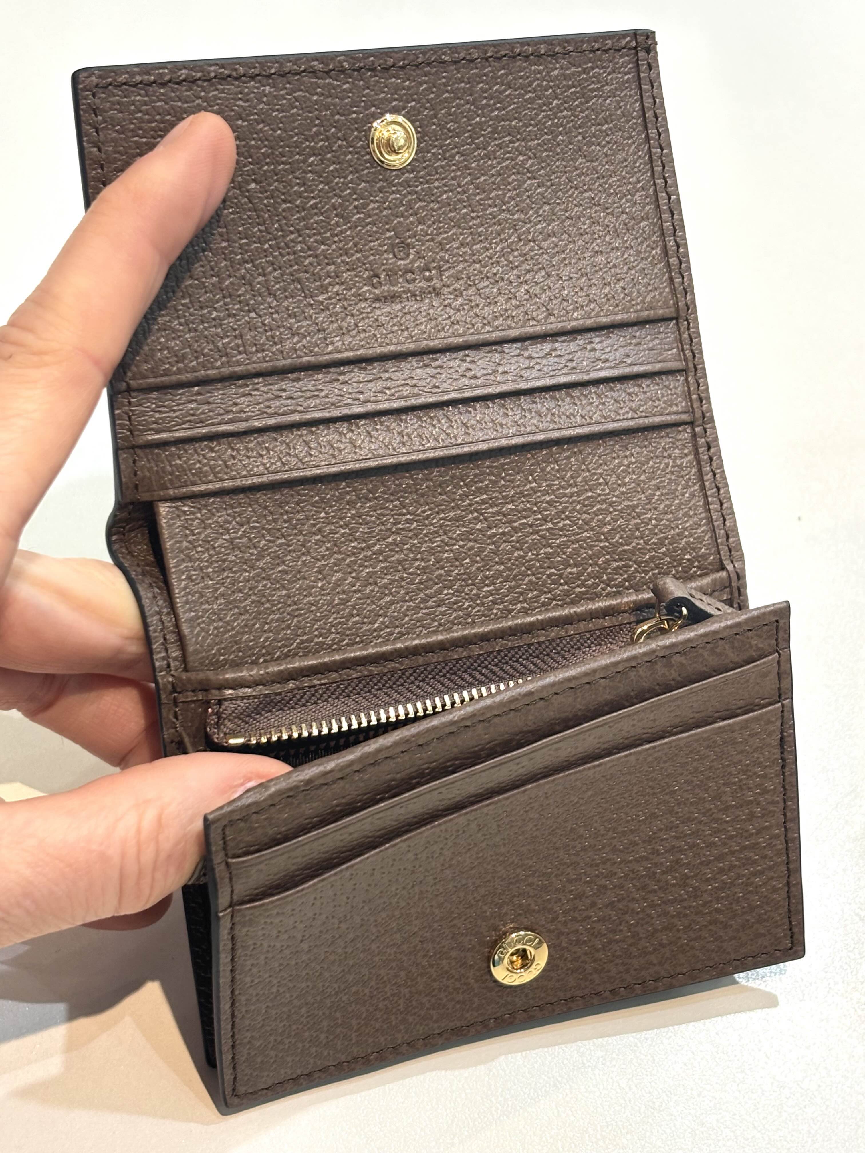 GUCCI BIFOLD GG CANVAS STRAWBERRY WALLET