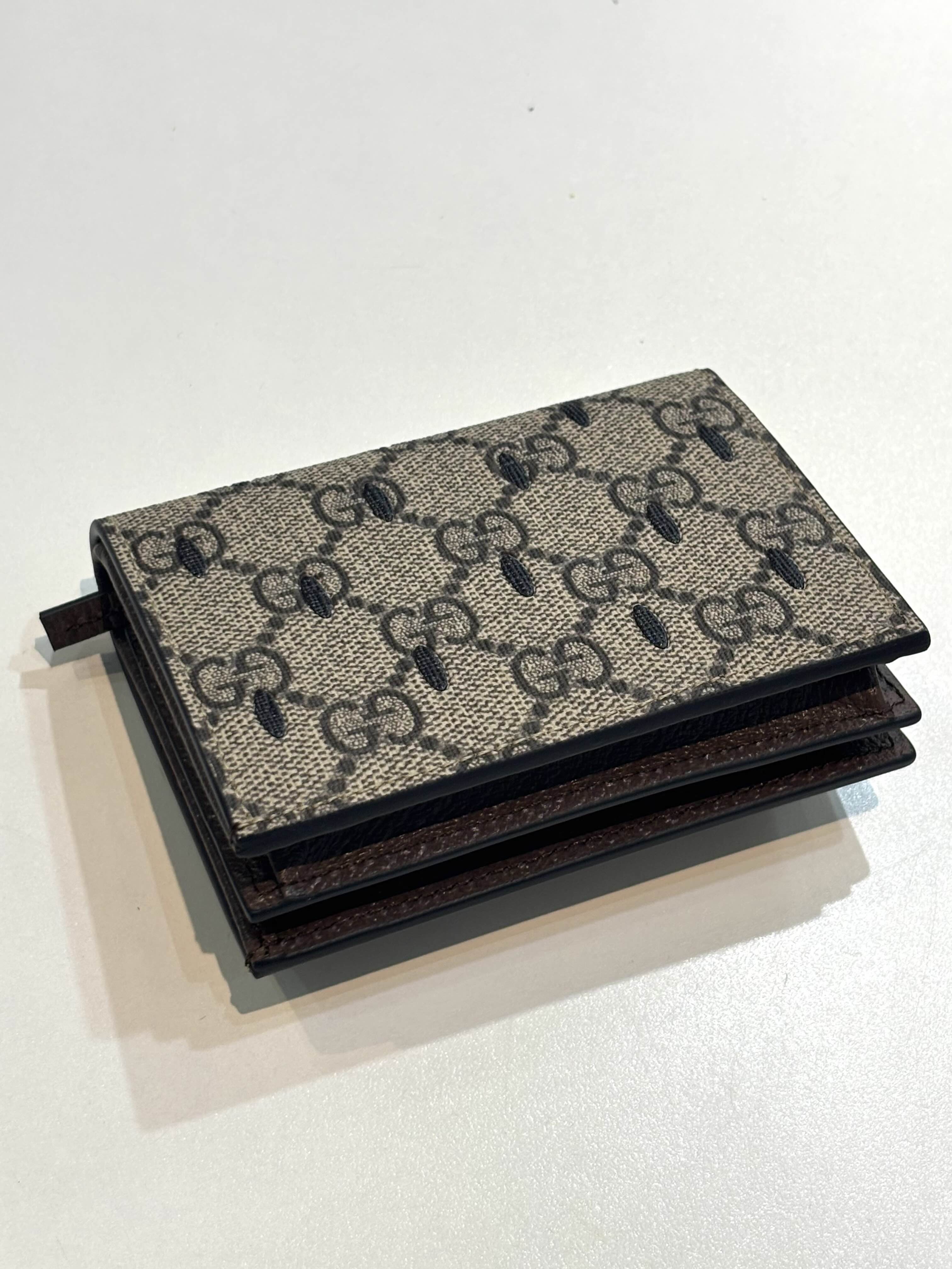 GUCCI BIFOLD GG CANVAS STRAWBERRY WALLET