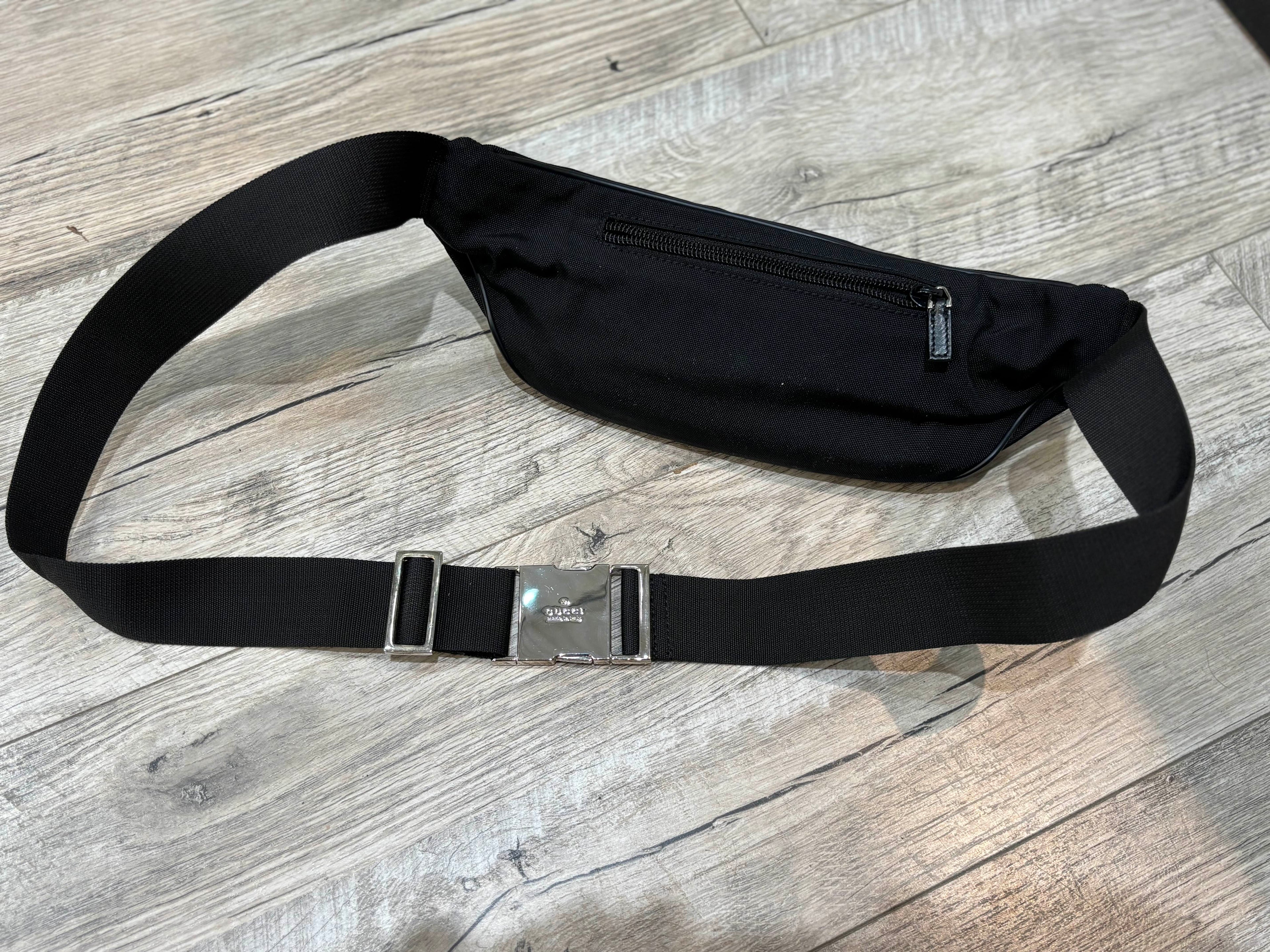 GUCCI LEATHER & NYLON MINI WAIST BAG