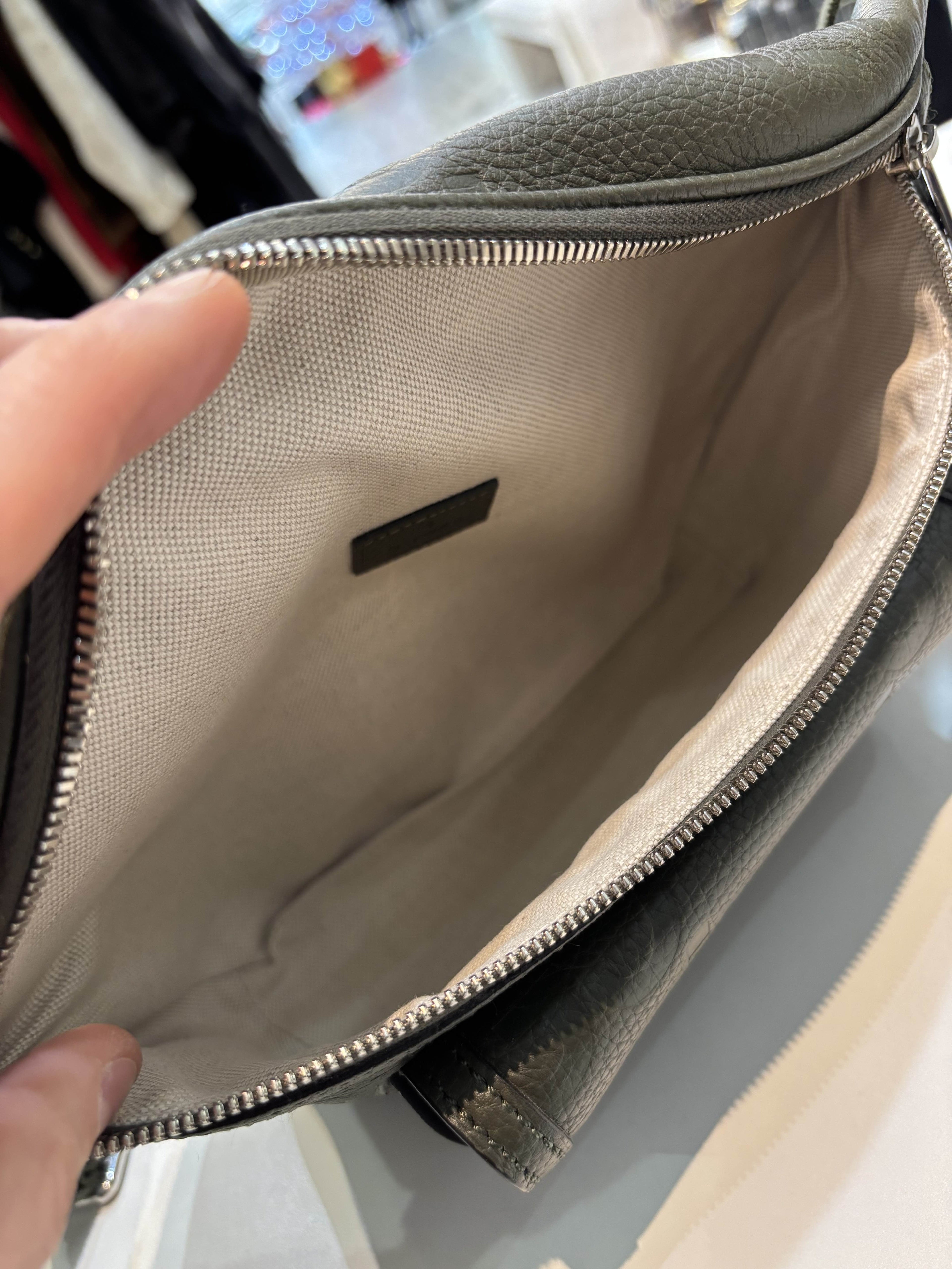 GUCCI JUMBO GG MONOGRAM EMBOSSED CALFSKIN BUM BAG