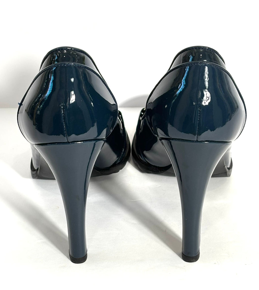 GUCCI HORSEBIT ACCENT PATENT LEATHER PUMPS
