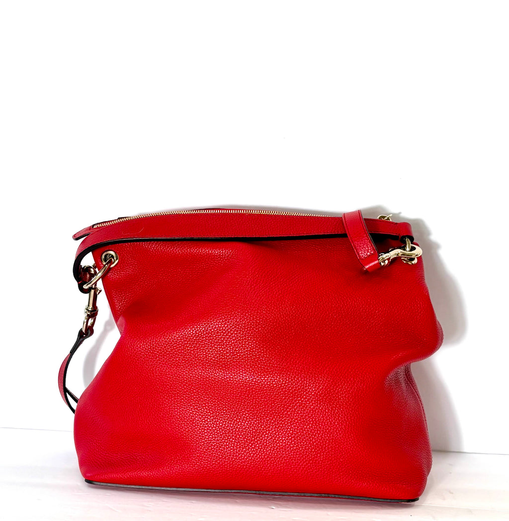 GUCCI LARGE PEBBLED CALFSKIN SOHO CONVERTIBLE HOBO BAG